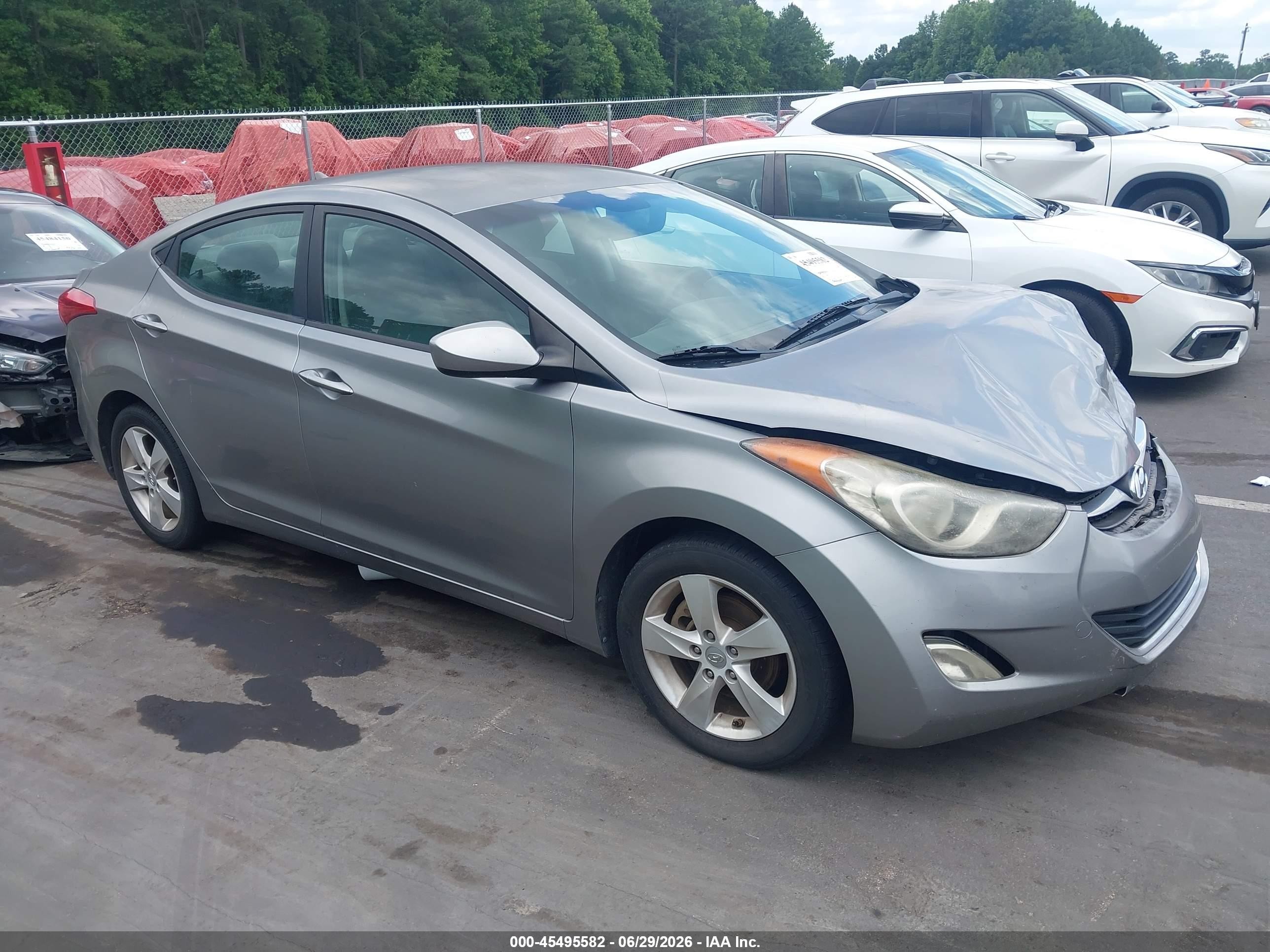 2012 Hyundai Elantra Gls (ulsan Plant) Серый vin: KMHDH4AE2CU211253