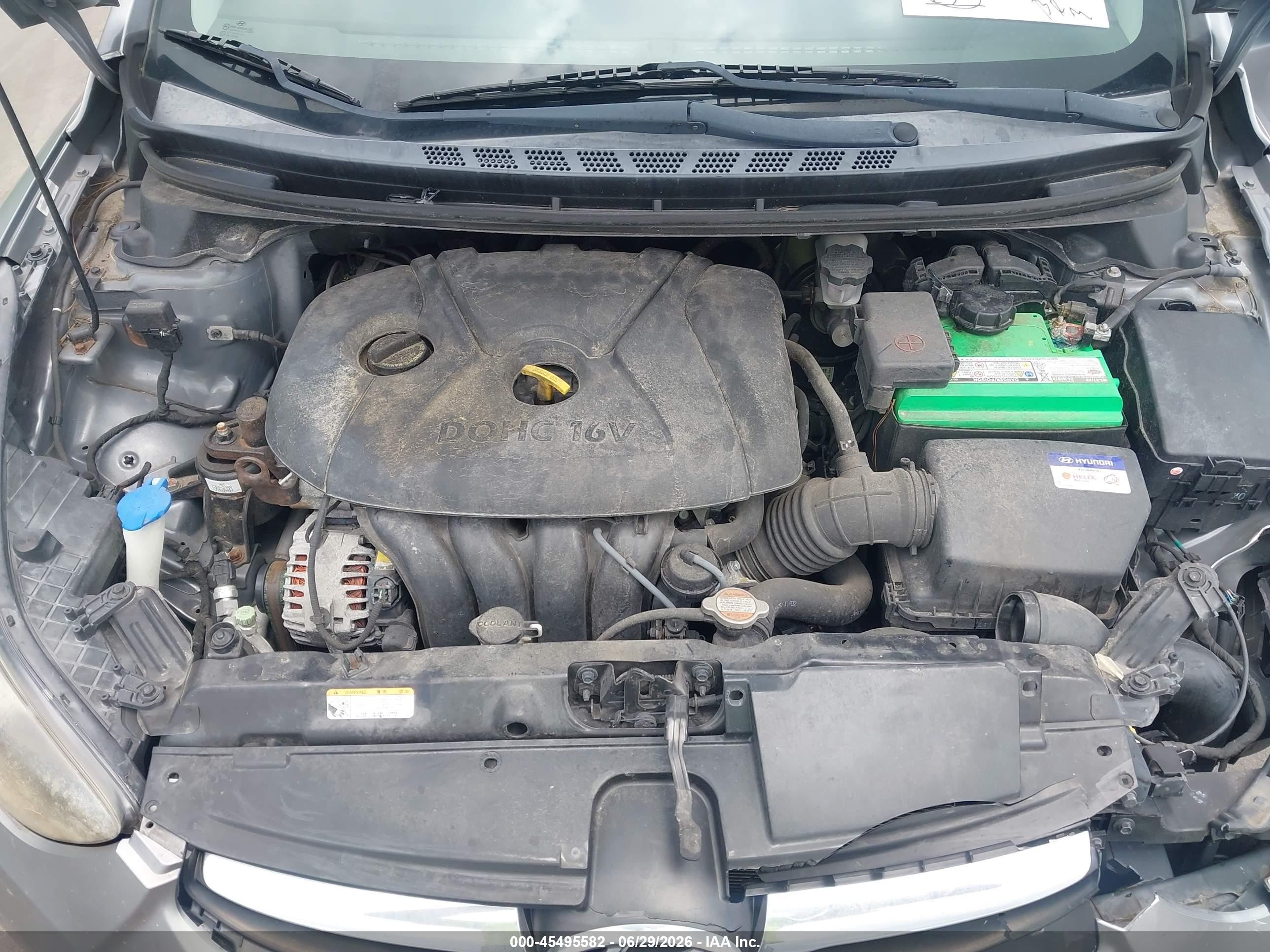 2012 Hyundai Elantra Gls (ulsan Plant) Серый vin: KMHDH4AE2CU211253