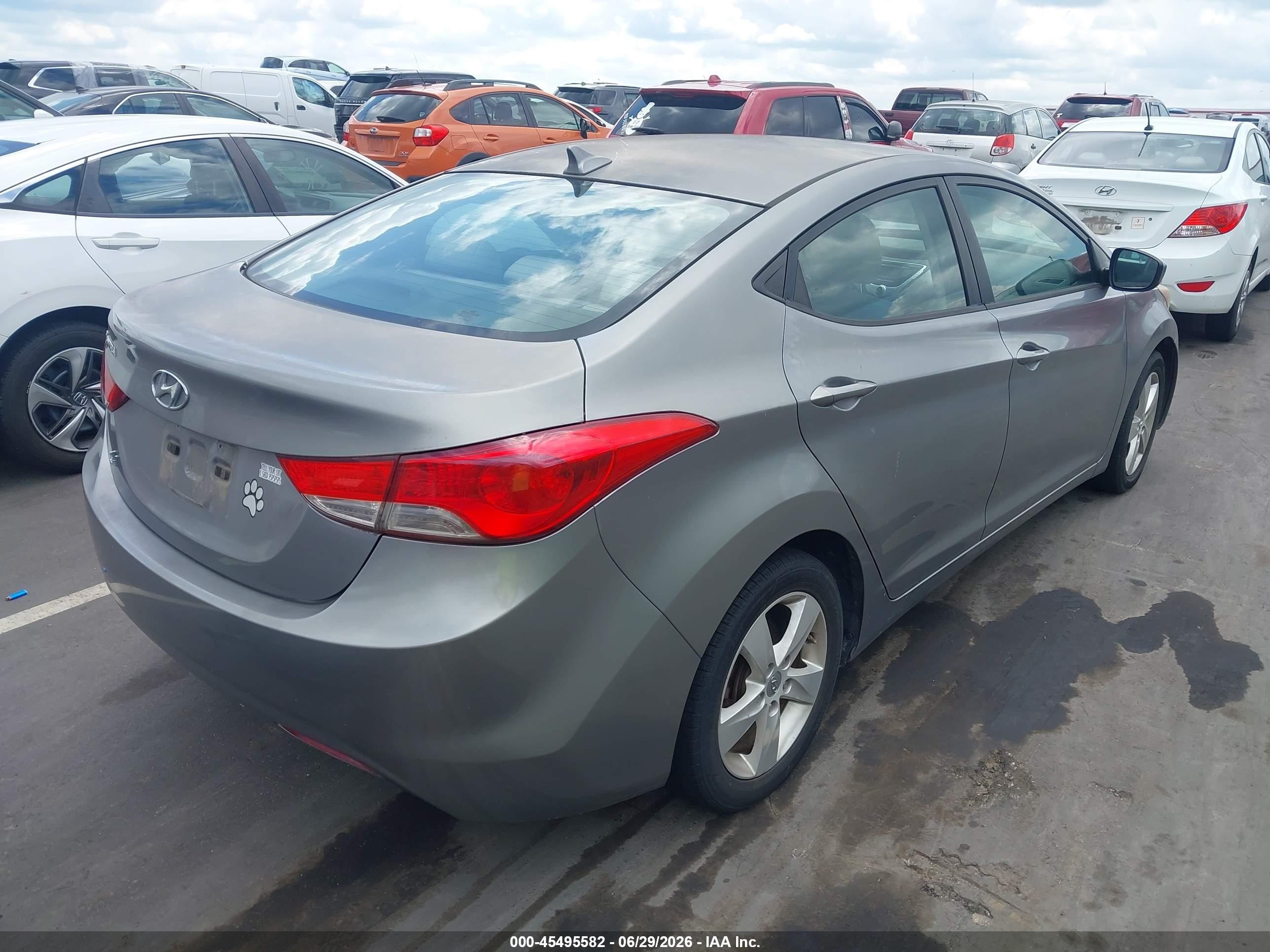 2012 Hyundai Elantra Gls (ulsan Plant) Серый vin: KMHDH4AE2CU211253