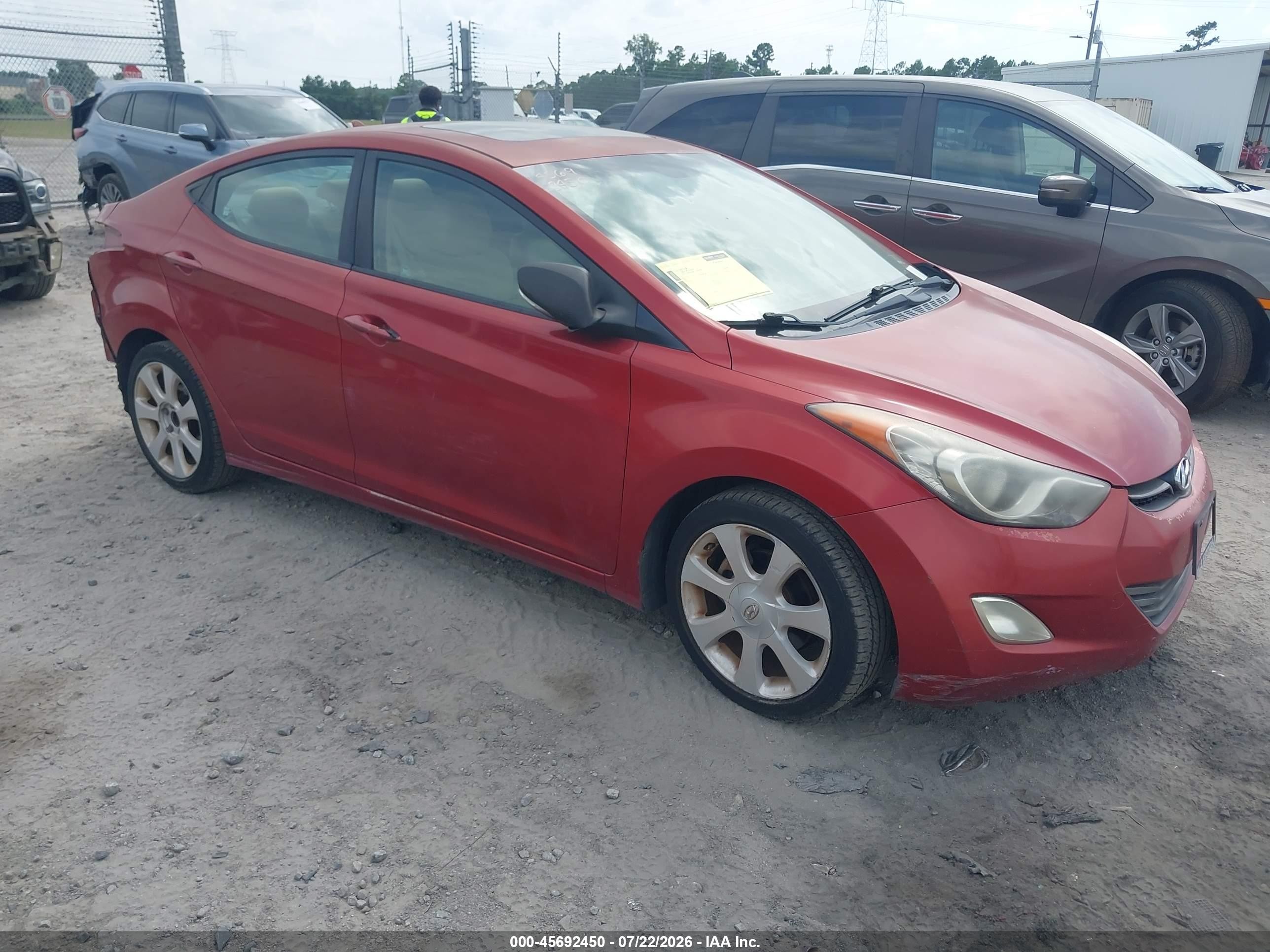 2012 Hyundai Elantra Limited (ulsan Plant) Red vin: KMHDH4AE2CU243328