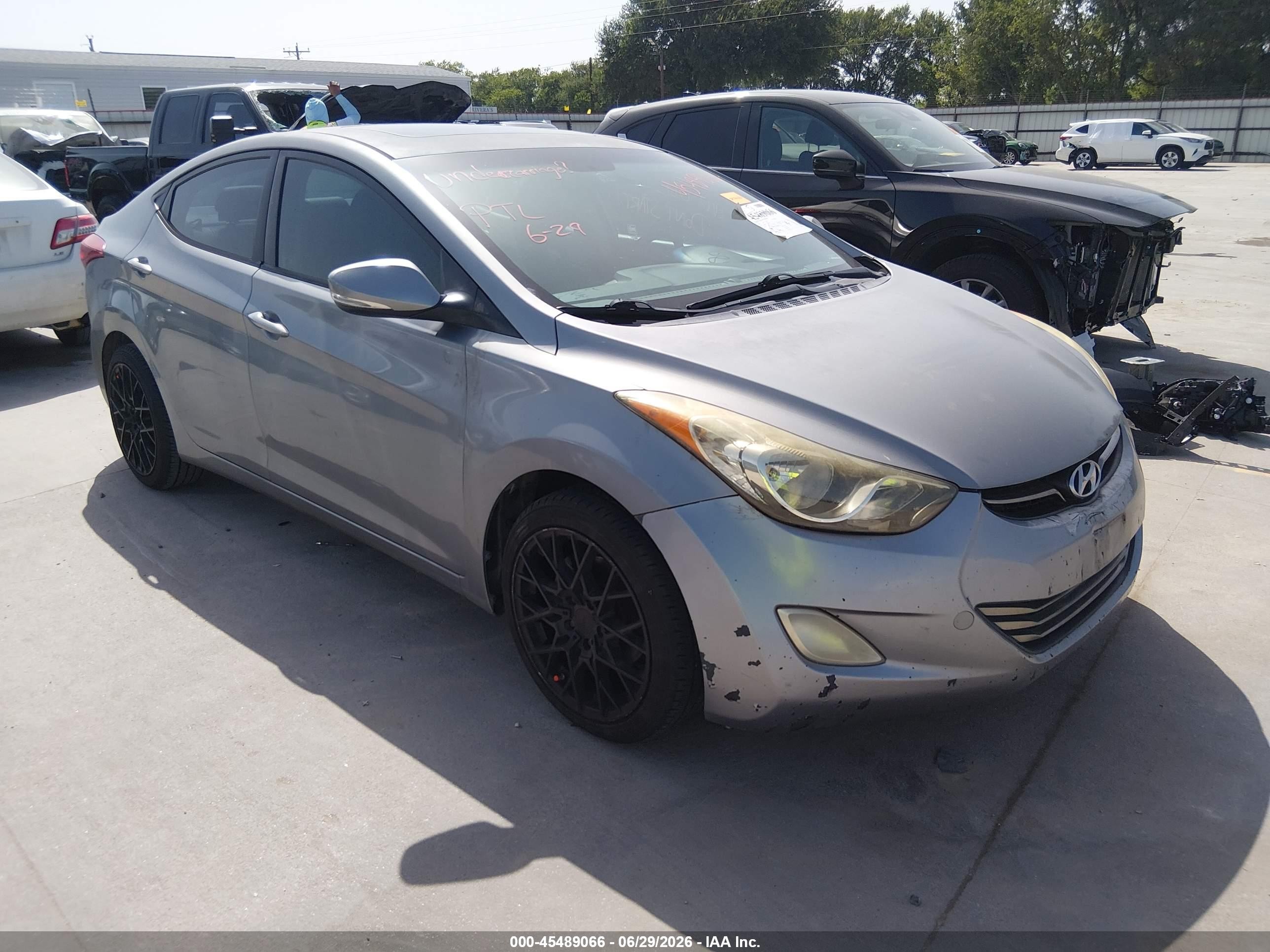2012 Hyundai Elantra Limited (ulsan Plant) Серый vin: KMHDH4AE2CU246293