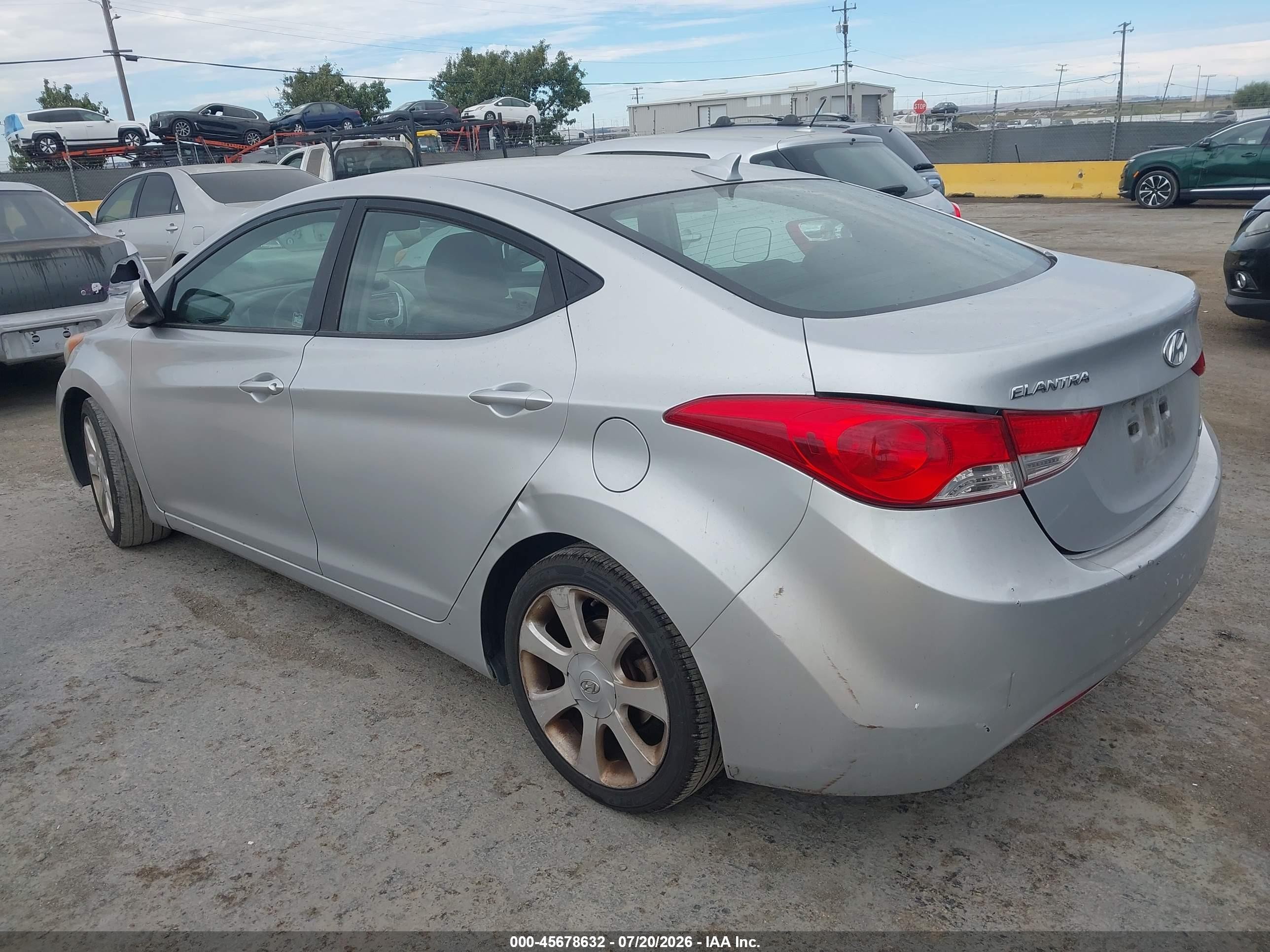 2012 Hyundai Elantra Limited (ulsan Plant) Серый vin: KMHDH4AE2CU280363