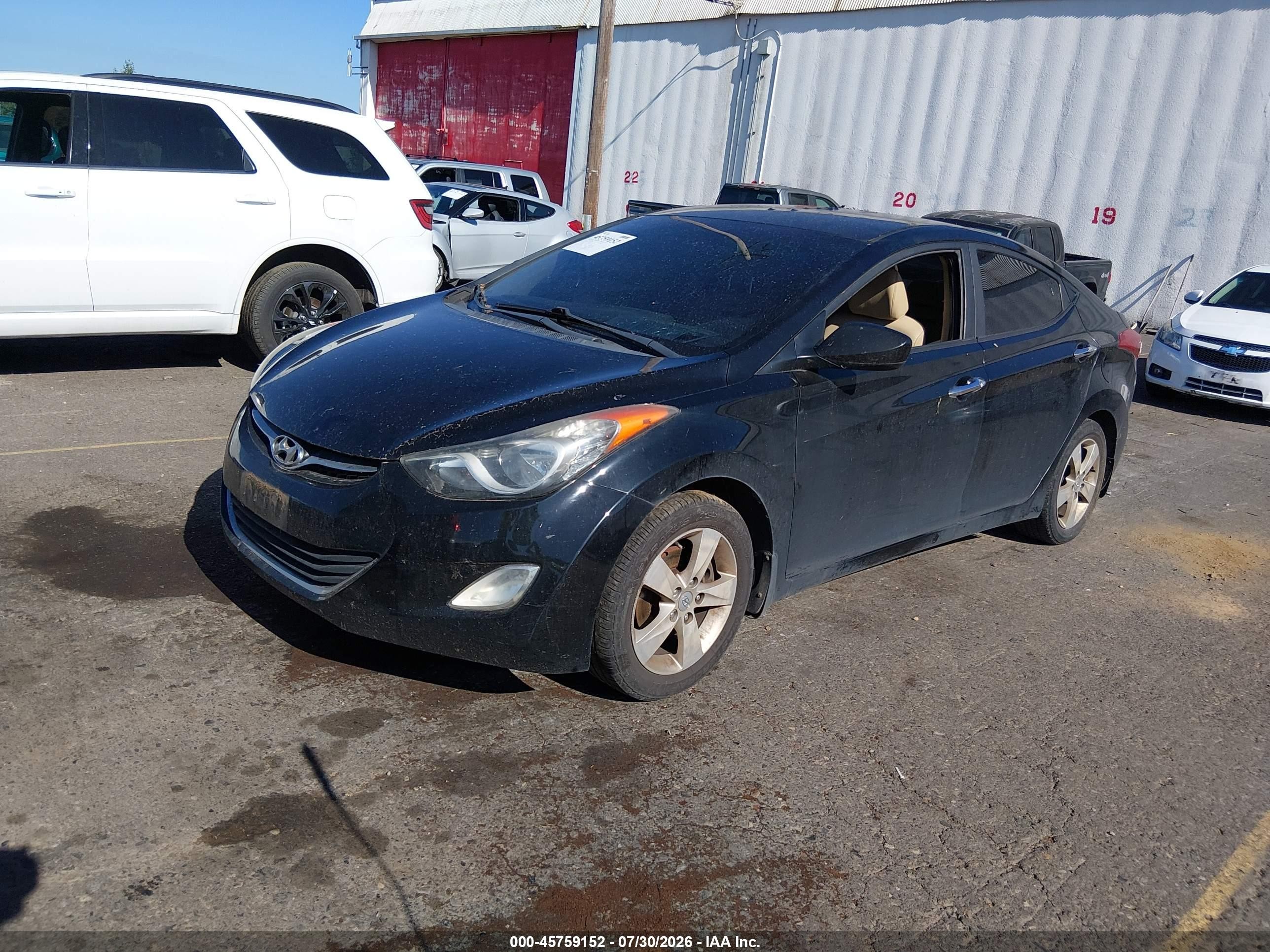 2012 Hyundai Elantra Gls (ulsan Plant) Black vin: KMHDH4AE2CU280475