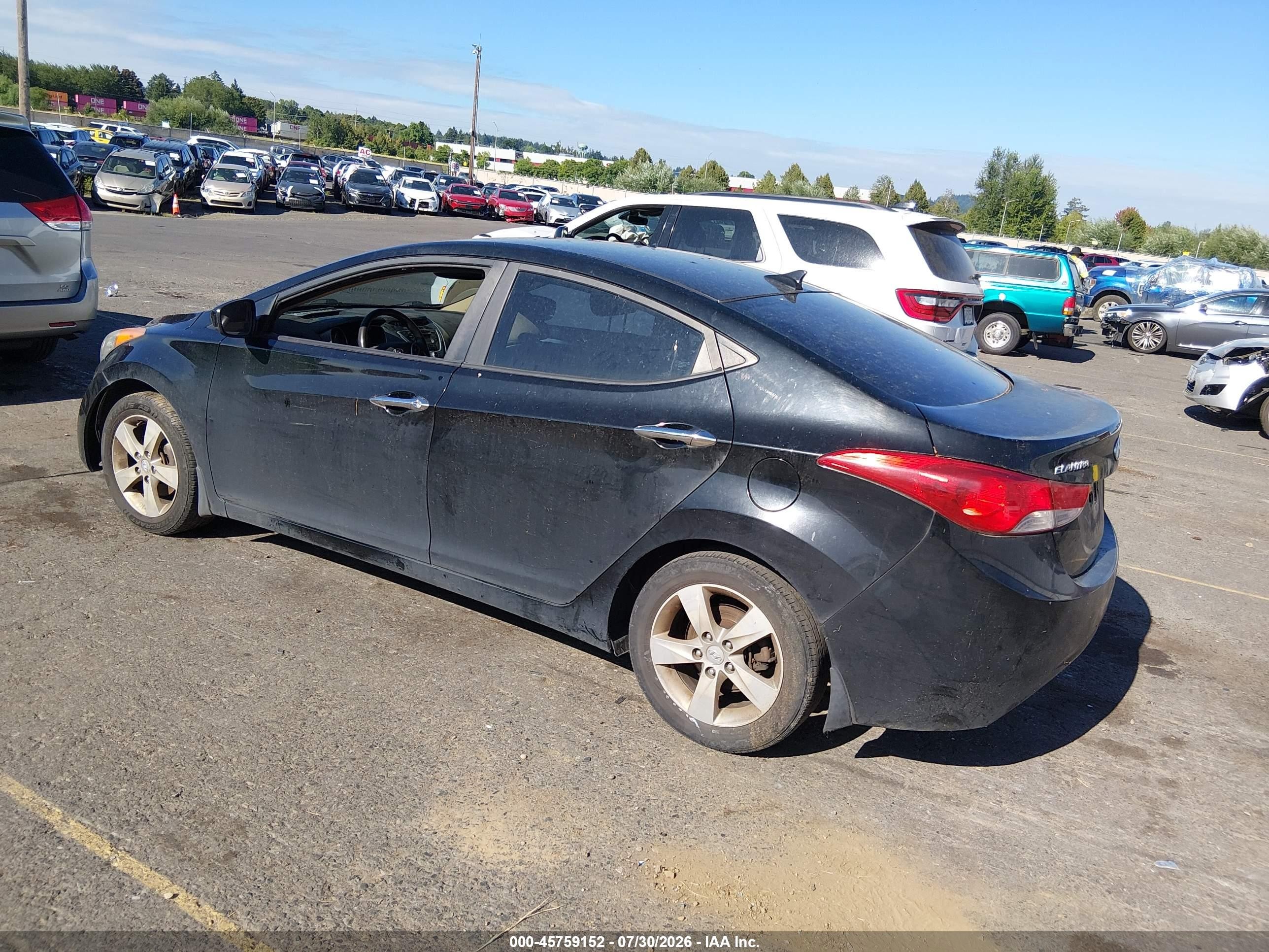 2012 Hyundai Elantra Gls (ulsan Plant) Black vin: KMHDH4AE2CU280475