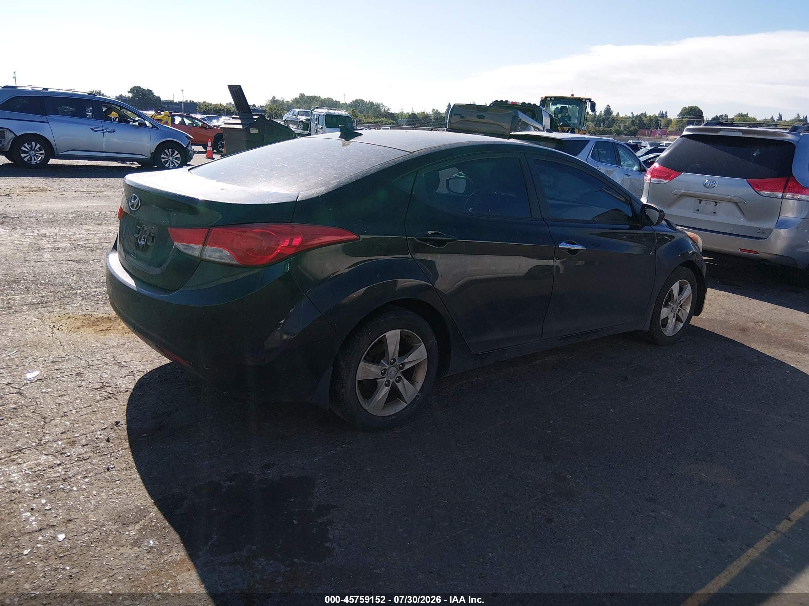 2012 Hyundai Elantra Gls (ulsan Plant) Black vin: KMHDH4AE2CU280475