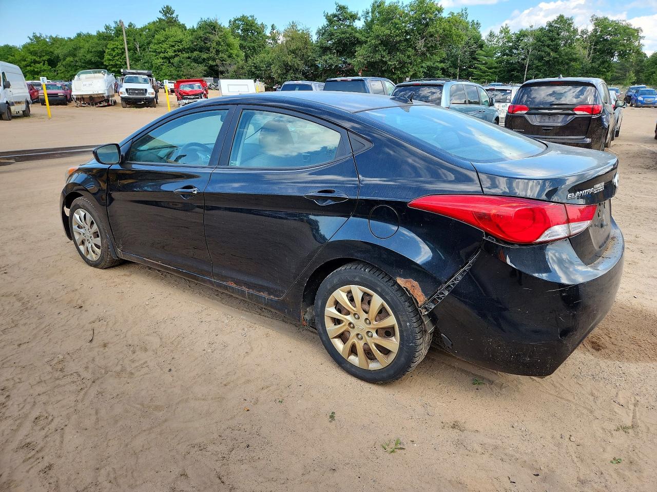 2012 Hyundai Elantra Gls Blue vin: KMHDH4AE2CU315306