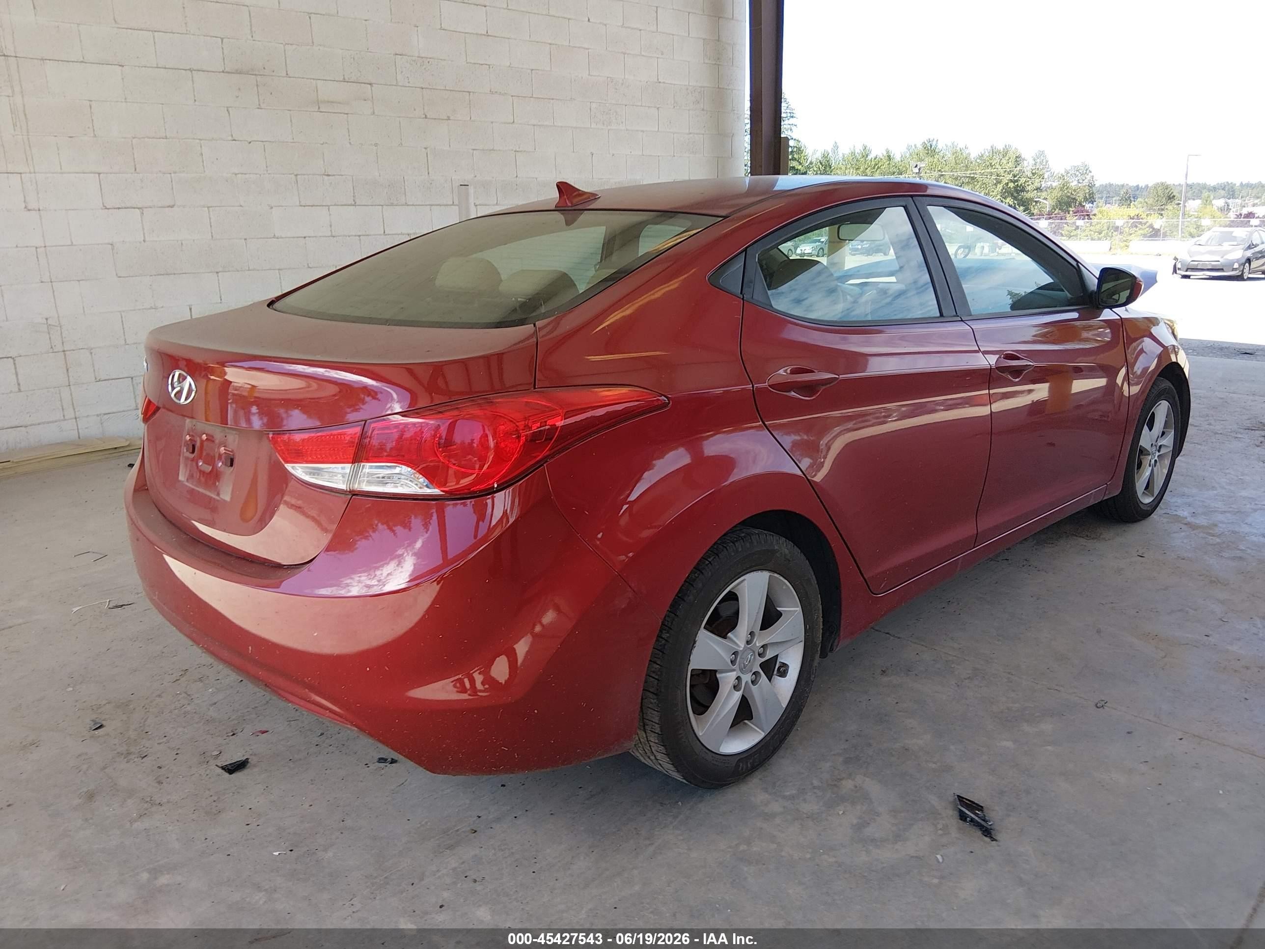 2012 Hyundai Elantra Gls (ulsan Plant) Red vin: KMHDH4AE2CU326967