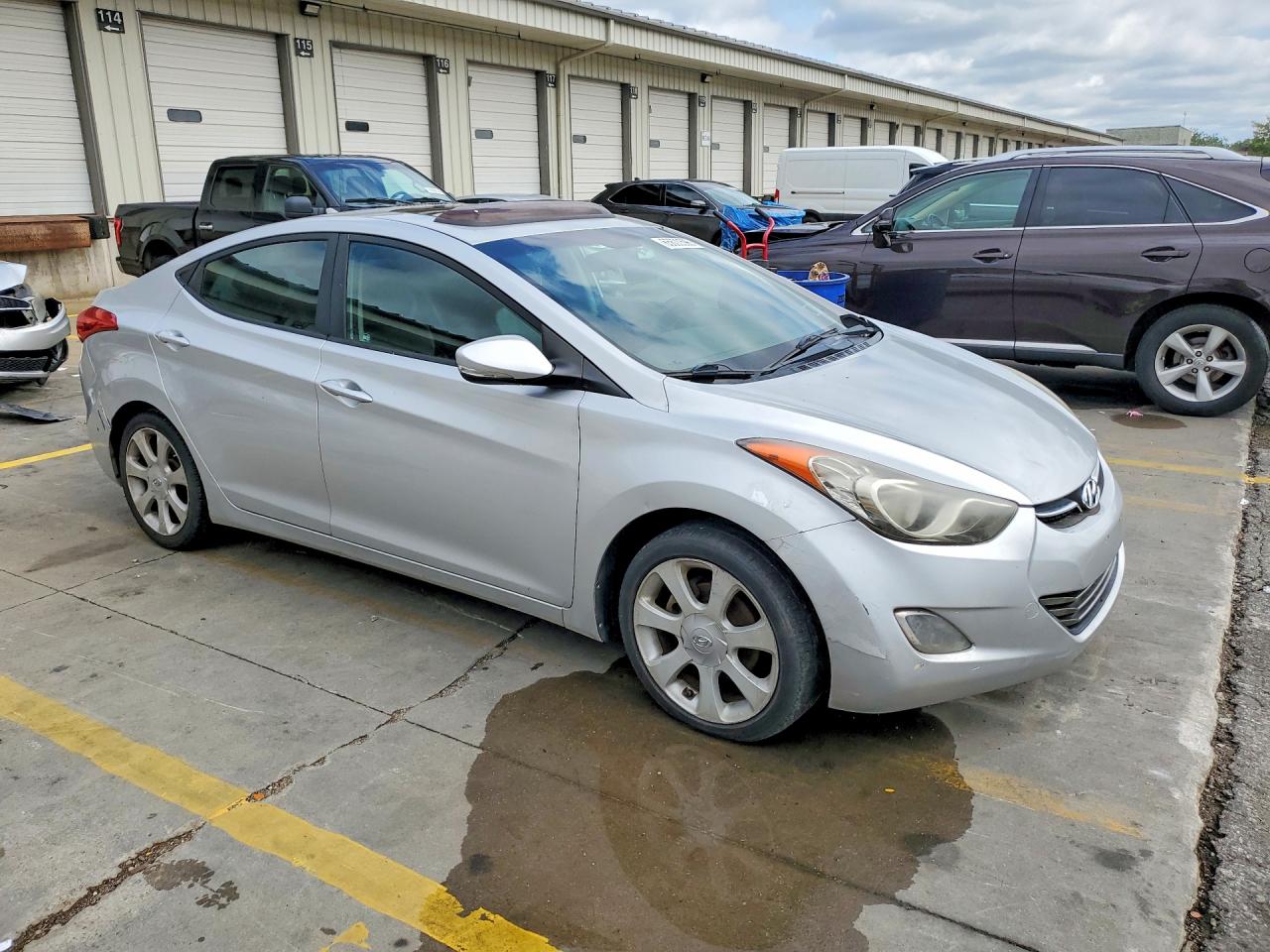 2012 Hyundai Elantra Limited Silver vin: KMHDH4AE2CU352355