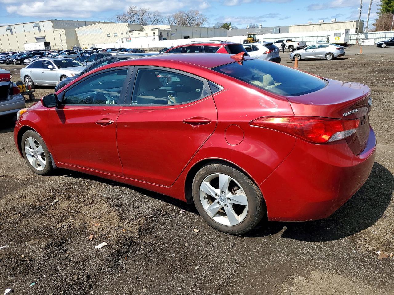 2012 Hyundai Elantra Gls Maroon vin: KMHDH4AE2CU384903