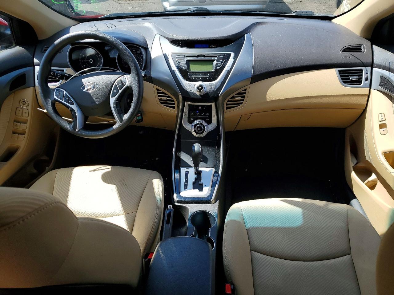 2012 Hyundai Elantra Gls Maroon vin: KMHDH4AE2CU384903