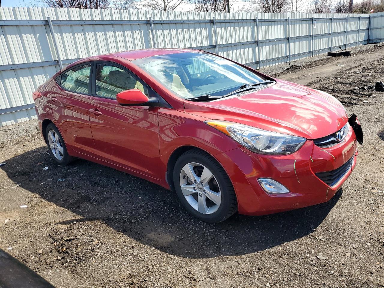 2012 Hyundai Elantra Gls Maroon vin: KMHDH4AE2CU384903