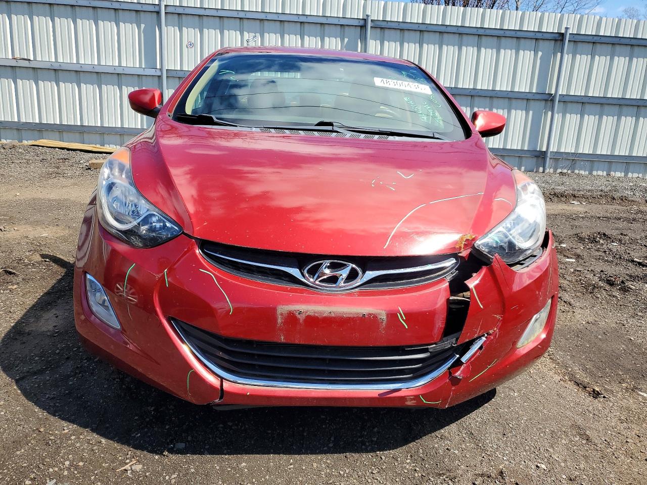 2012 Hyundai Elantra Gls Maroon vin: KMHDH4AE2CU384903