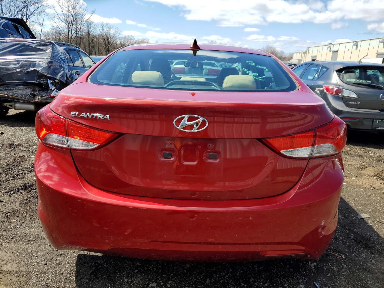2012 Hyundai Elantra Gls Maroon vin: KMHDH4AE2CU384903