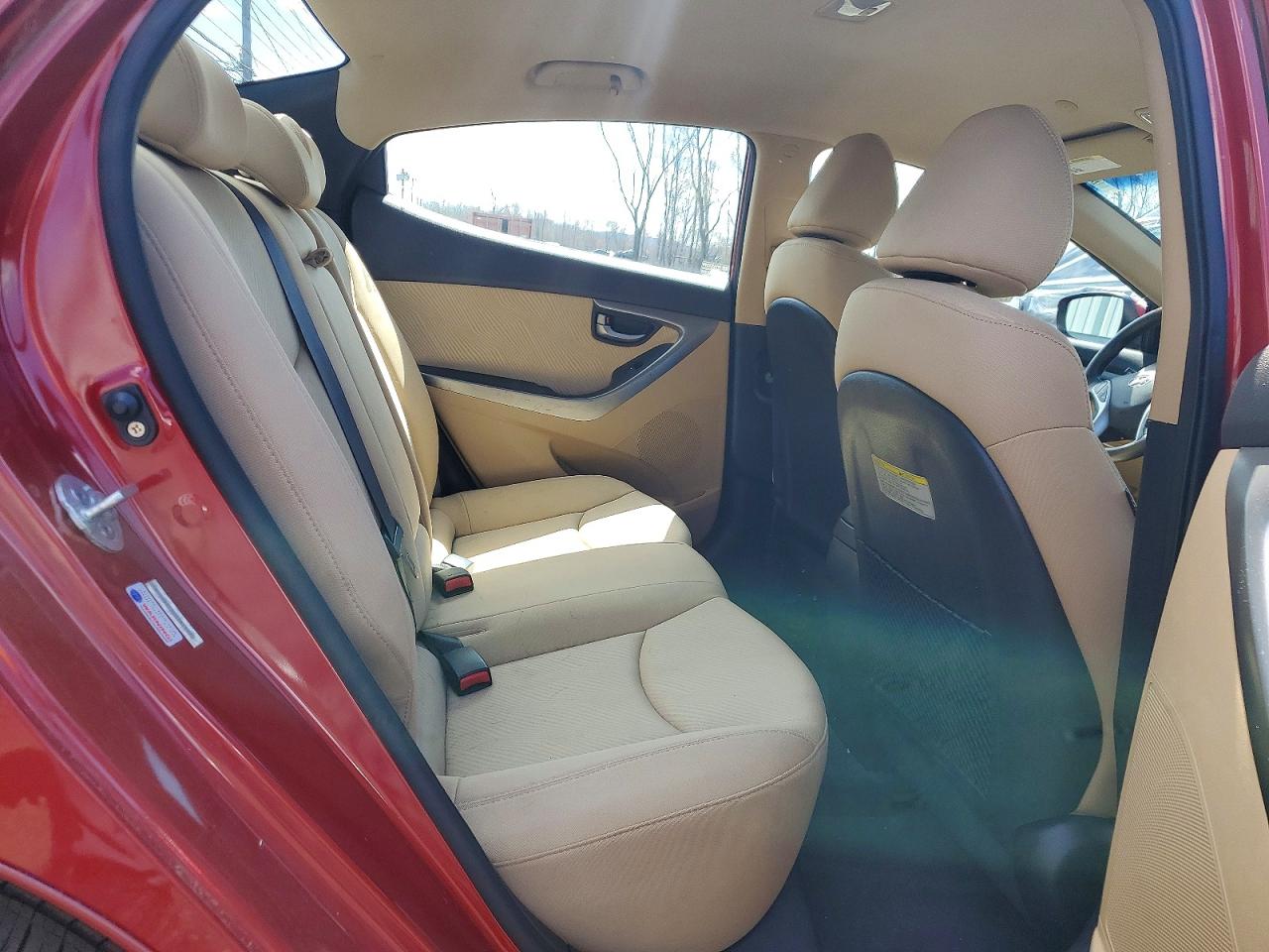 2012 Hyundai Elantra Gls Maroon vin: KMHDH4AE2CU384903
