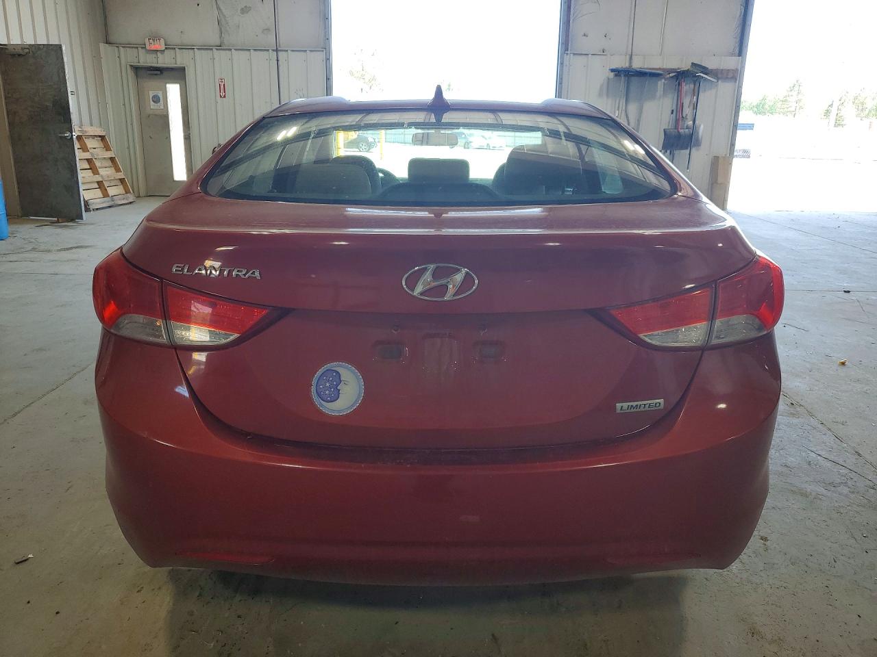 2012 Hyundai Elantra Limited Red vin: KMHDH4AE2CU391480