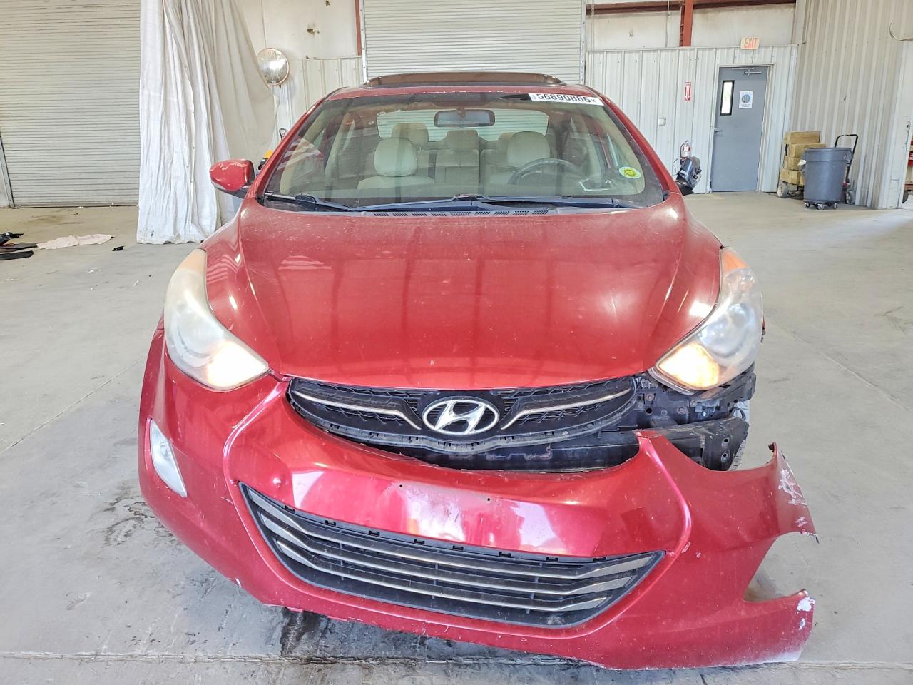 2012 Hyundai Elantra Limited Red vin: KMHDH4AE2CU391480
