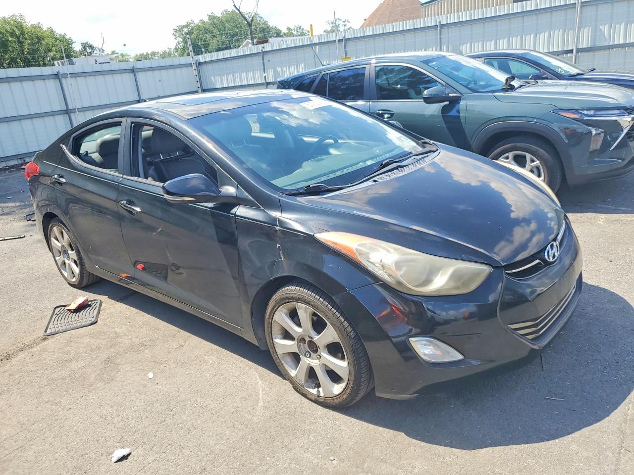 2012 Hyundai Elantra Limited Black vin: KMHDH4AE2CU393231