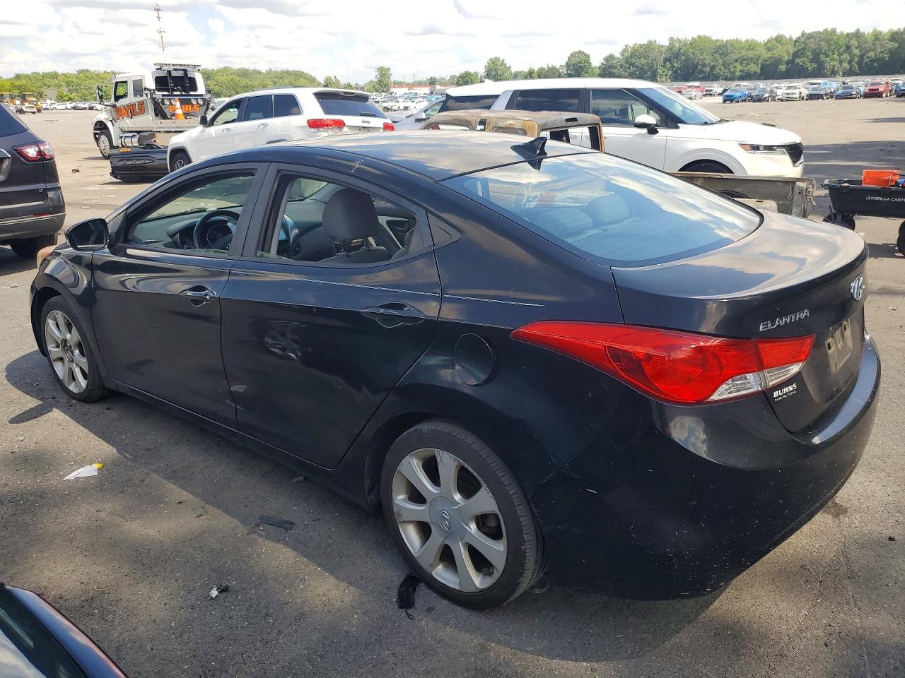 2012 Hyundai Elantra Limited Black vin: KMHDH4AE2CU393231