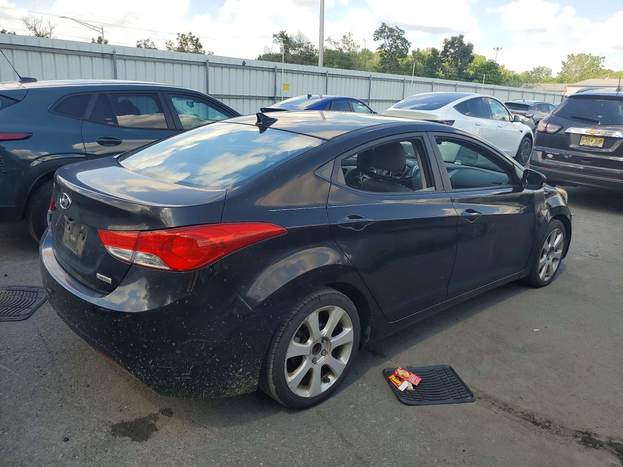 2012 Hyundai Elantra Limited Black vin: KMHDH4AE2CU393231