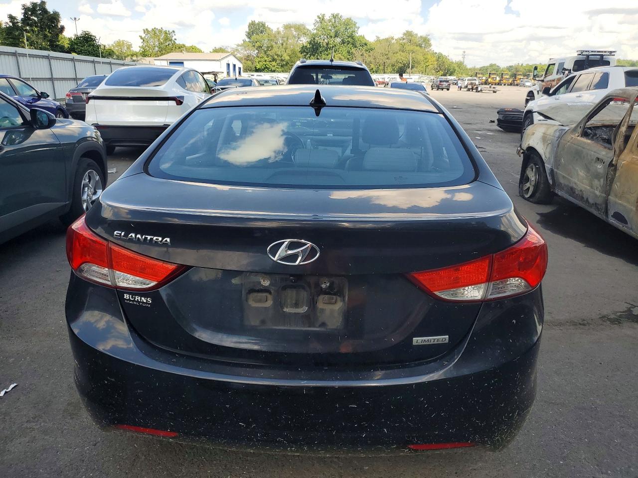 2012 Hyundai Elantra Limited Black vin: KMHDH4AE2CU393231