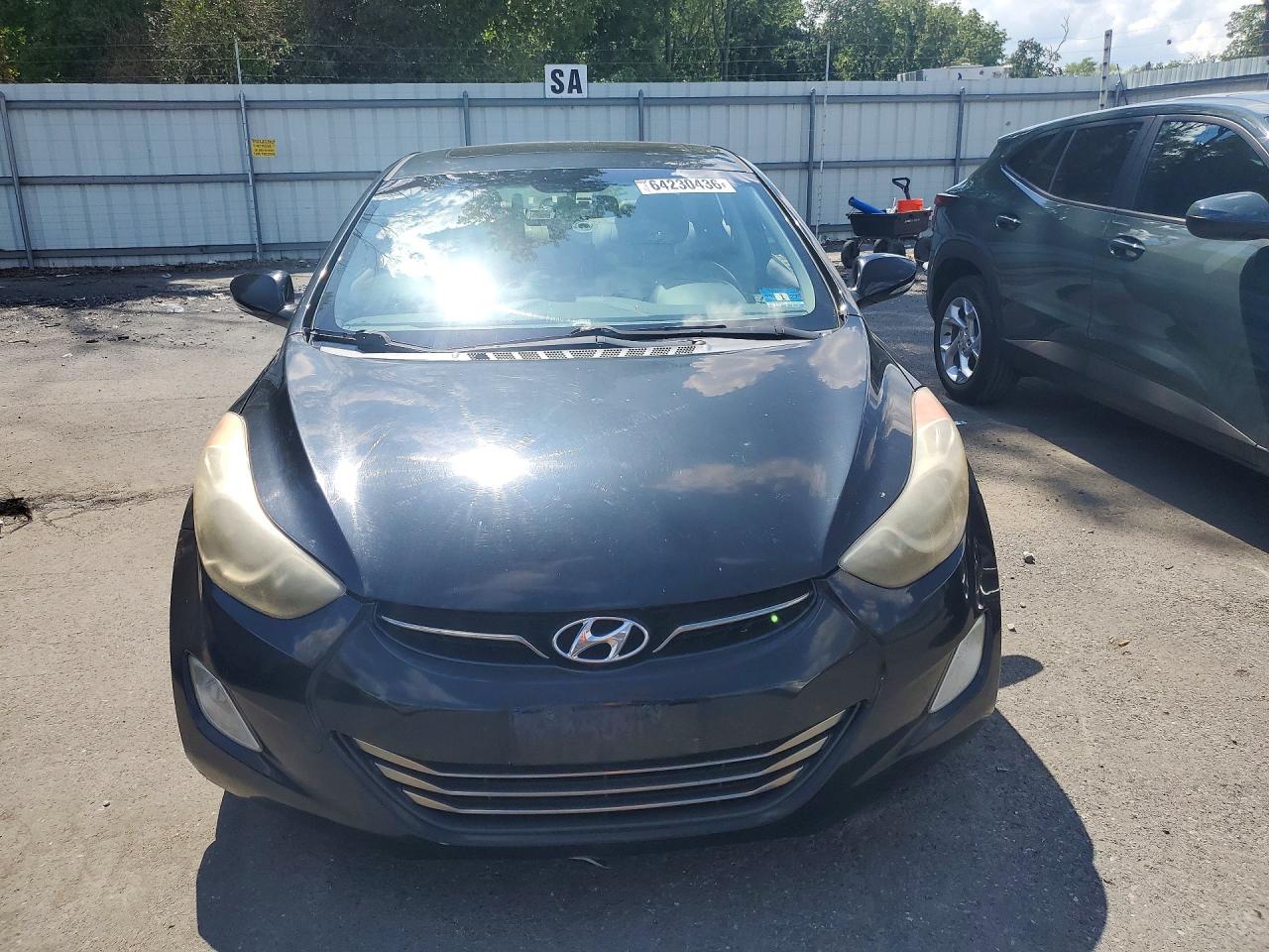 2012 Hyundai Elantra Limited Black vin: KMHDH4AE2CU393231