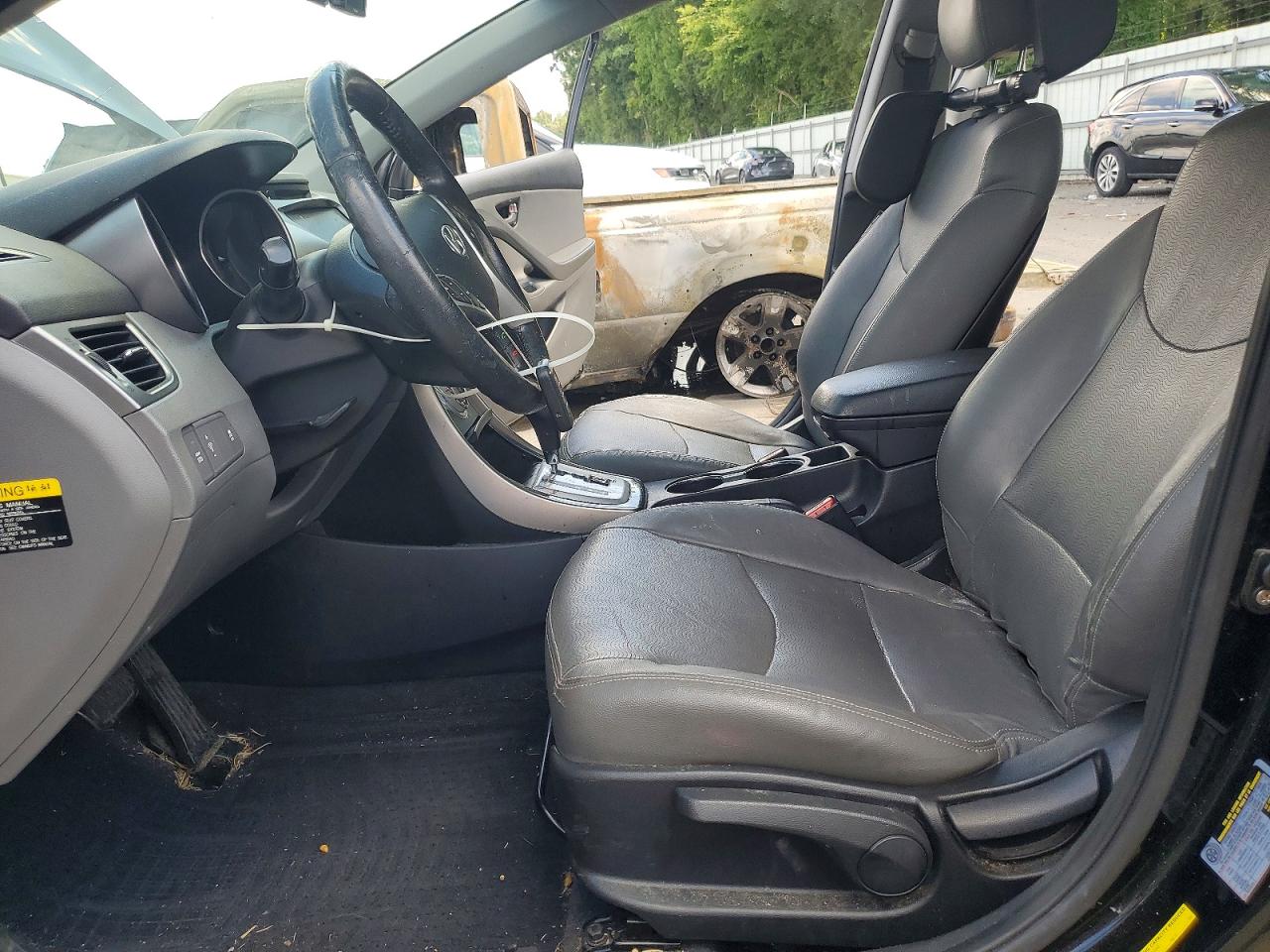 2012 Hyundai Elantra Limited Black vin: KMHDH4AE2CU393231