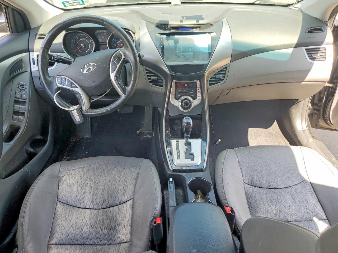 2012 Hyundai Elantra Limited Black vin: KMHDH4AE2CU393231
