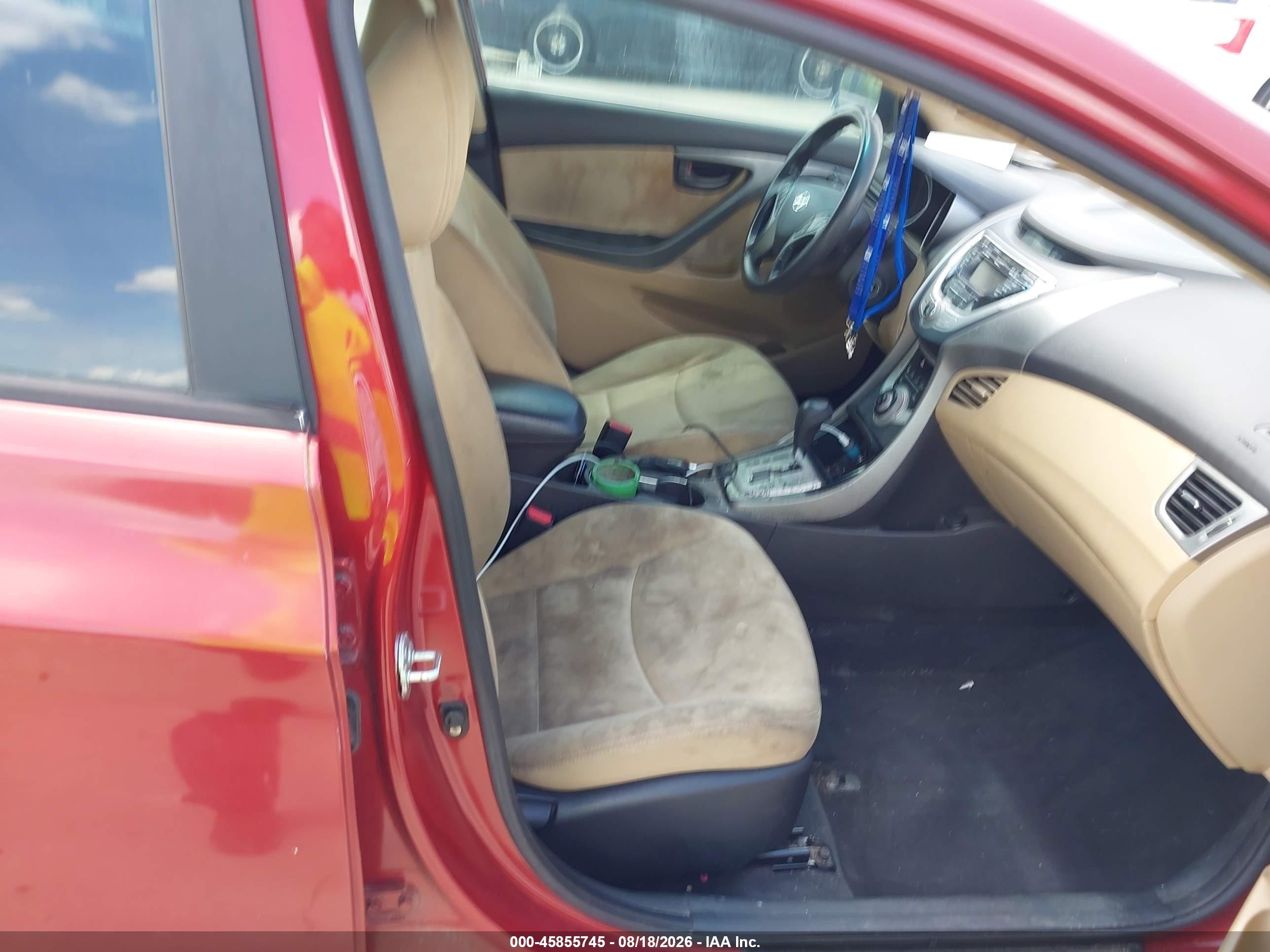 2012 Hyundai Elantra Gls (ulsan Plant) Red vin: KMHDH4AE2CU416653