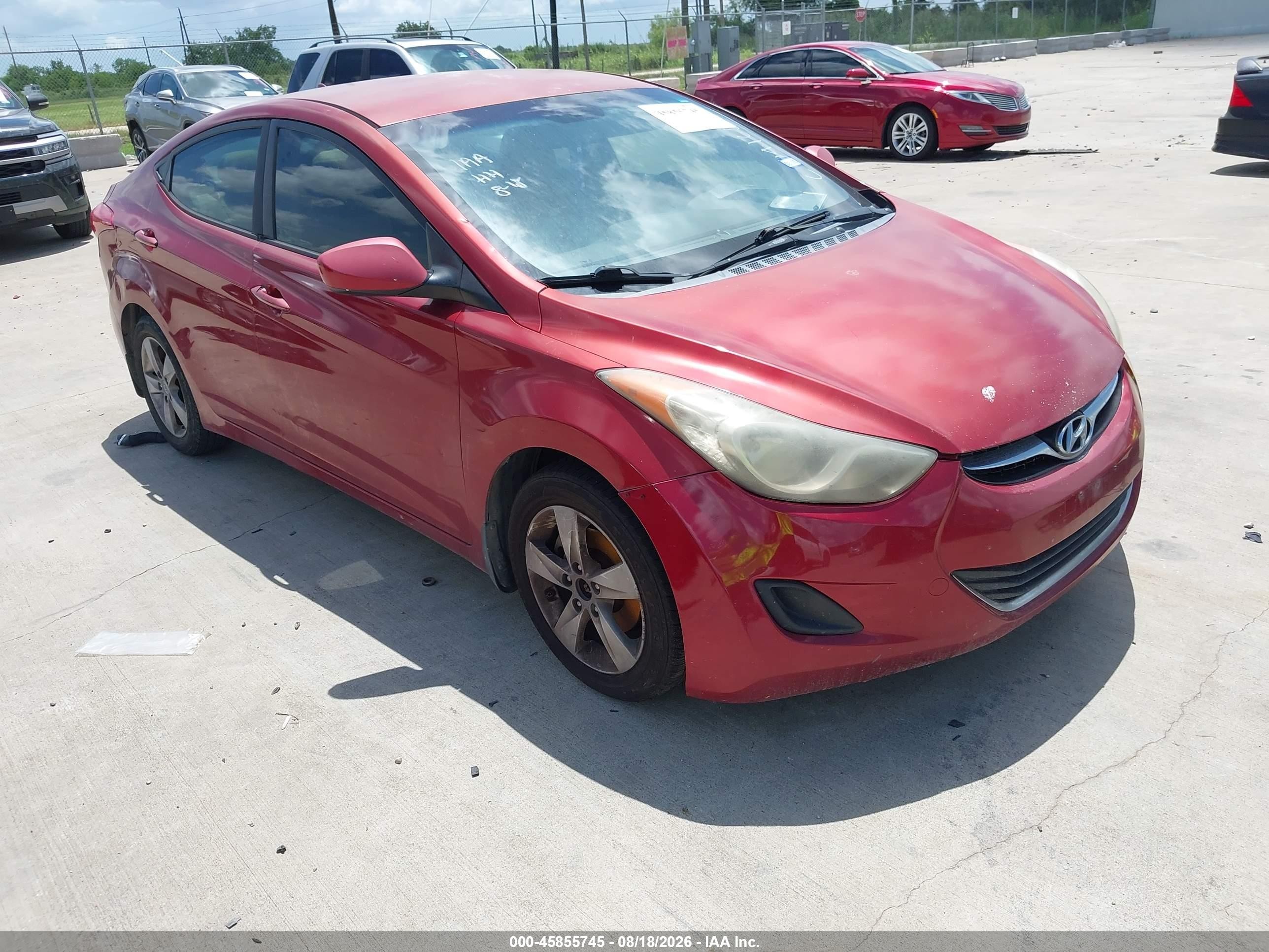 2012 Hyundai Elantra Gls (ulsan Plant) Red vin: KMHDH4AE2CU416653