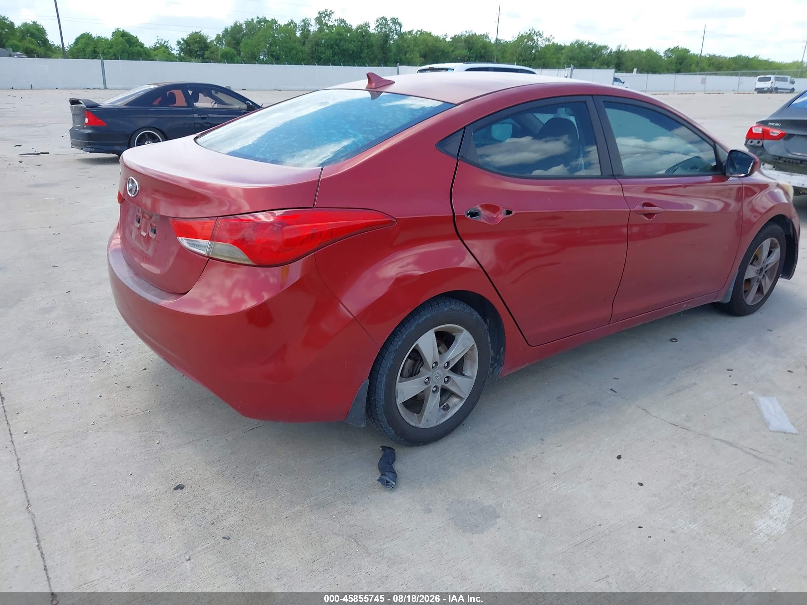 2012 Hyundai Elantra Gls (ulsan Plant) Red vin: KMHDH4AE2CU416653