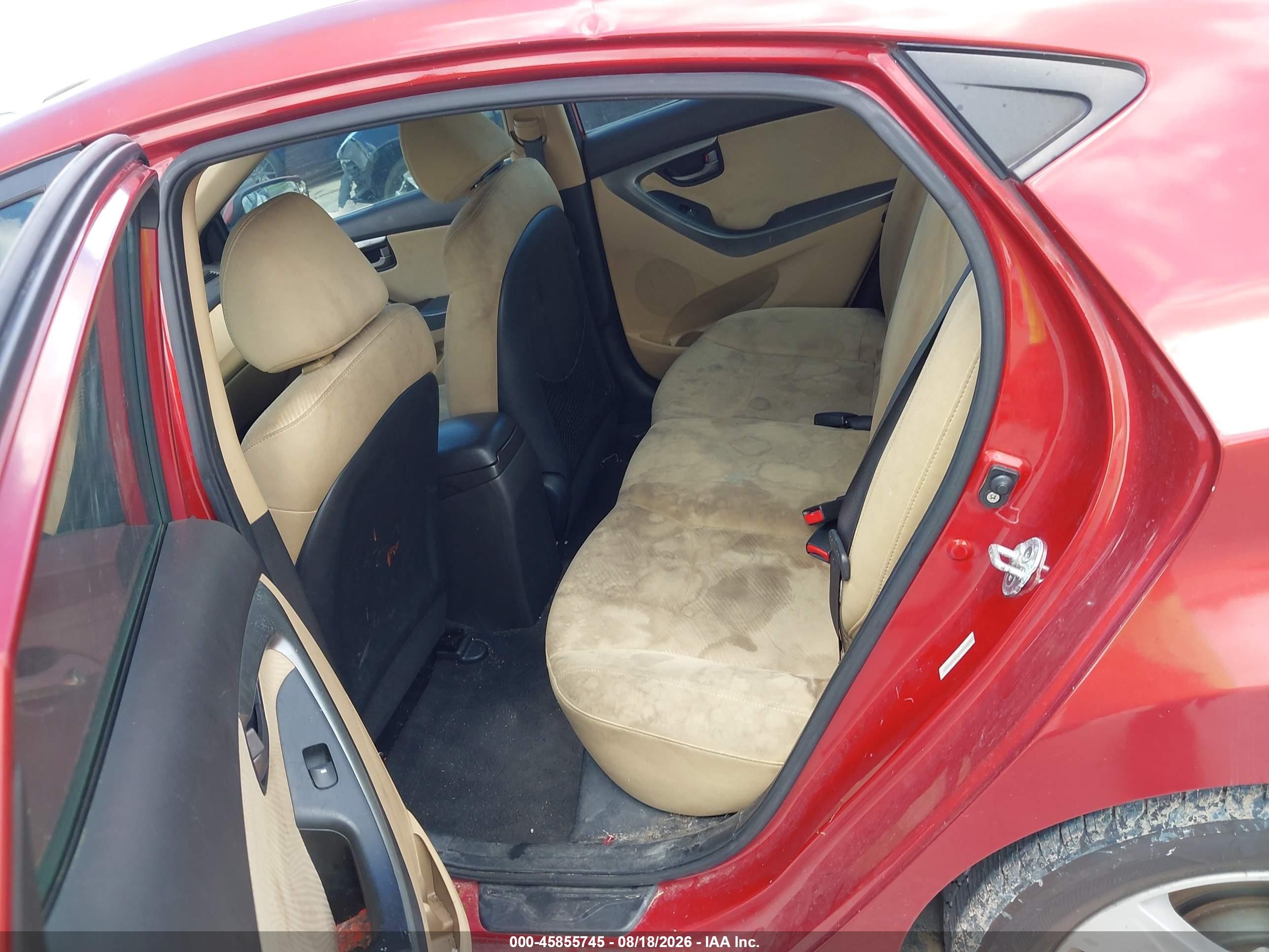 2012 Hyundai Elantra Gls (ulsan Plant) Red vin: KMHDH4AE2CU416653