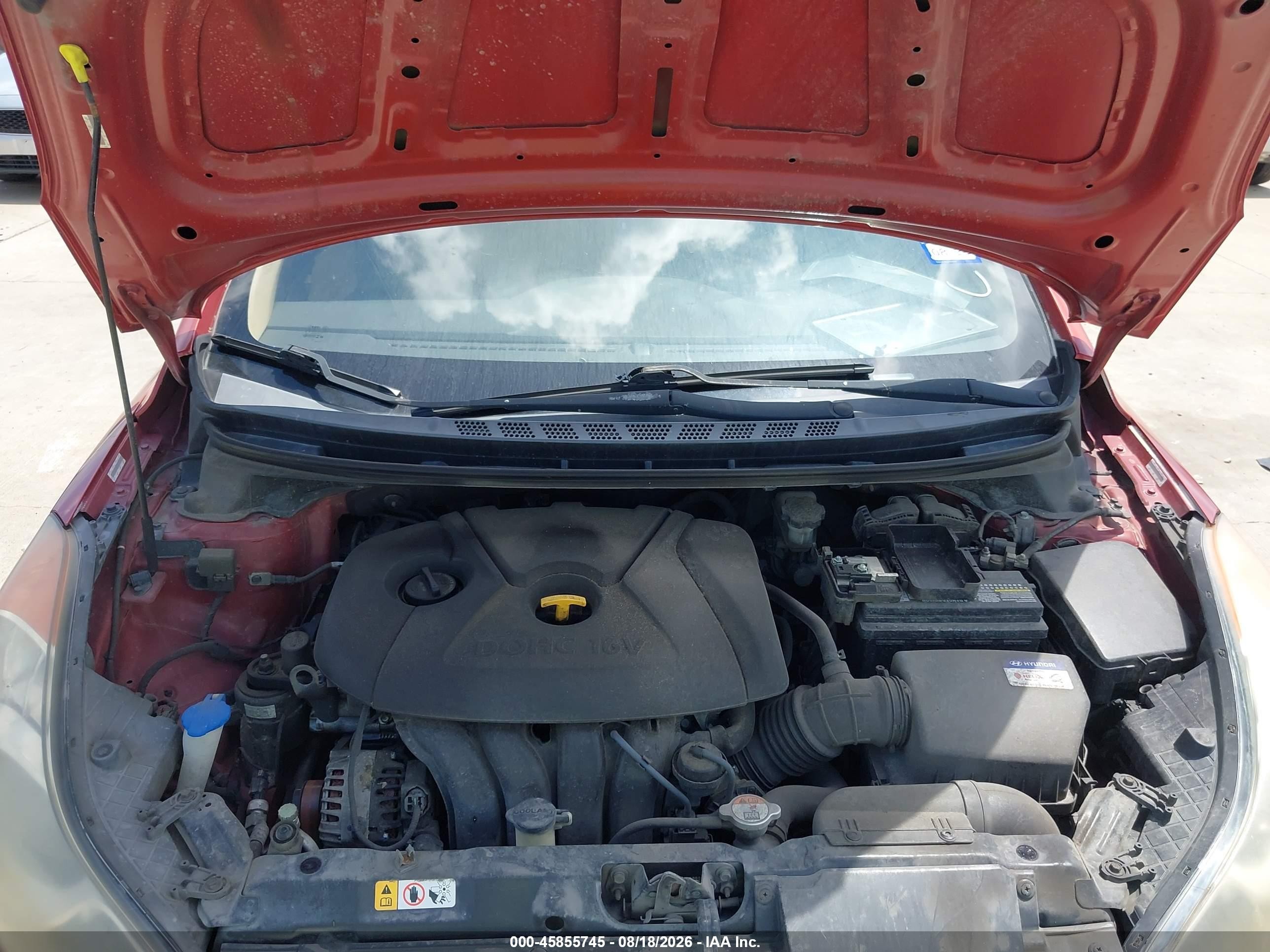 2012 Hyundai Elantra Gls (ulsan Plant) Red vin: KMHDH4AE2CU416653