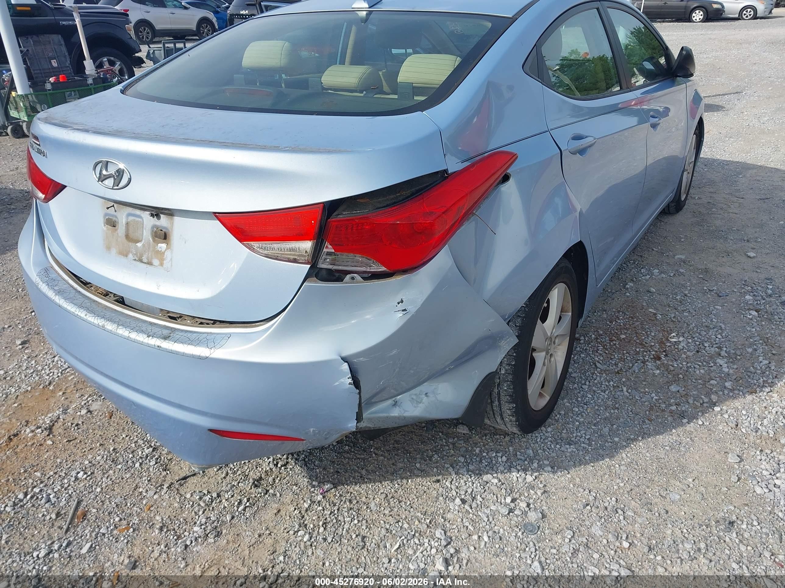 2012 Hyundai Elantra Gls (ulsan Plant) Light Blue vin: KMHDH4AE2CU419665
