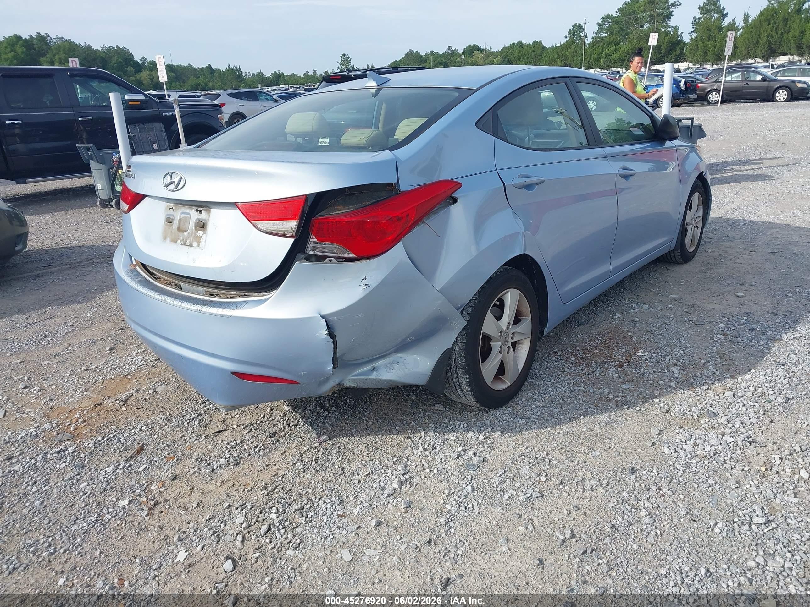 2012 Hyundai Elantra Gls (ulsan Plant) Light Blue vin: KMHDH4AE2CU419665