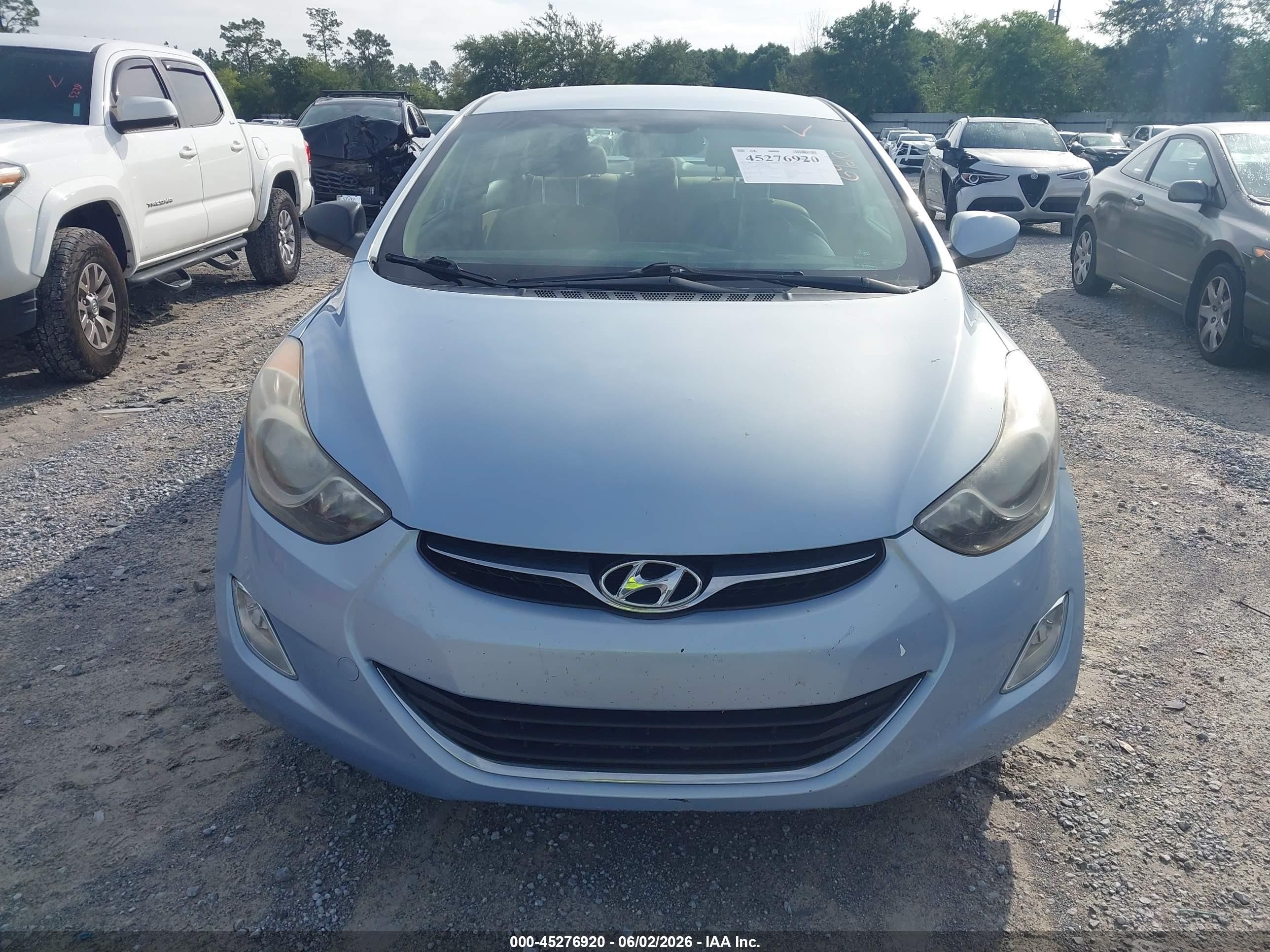 2012 Hyundai Elantra Gls (ulsan Plant) Light Blue vin: KMHDH4AE2CU419665