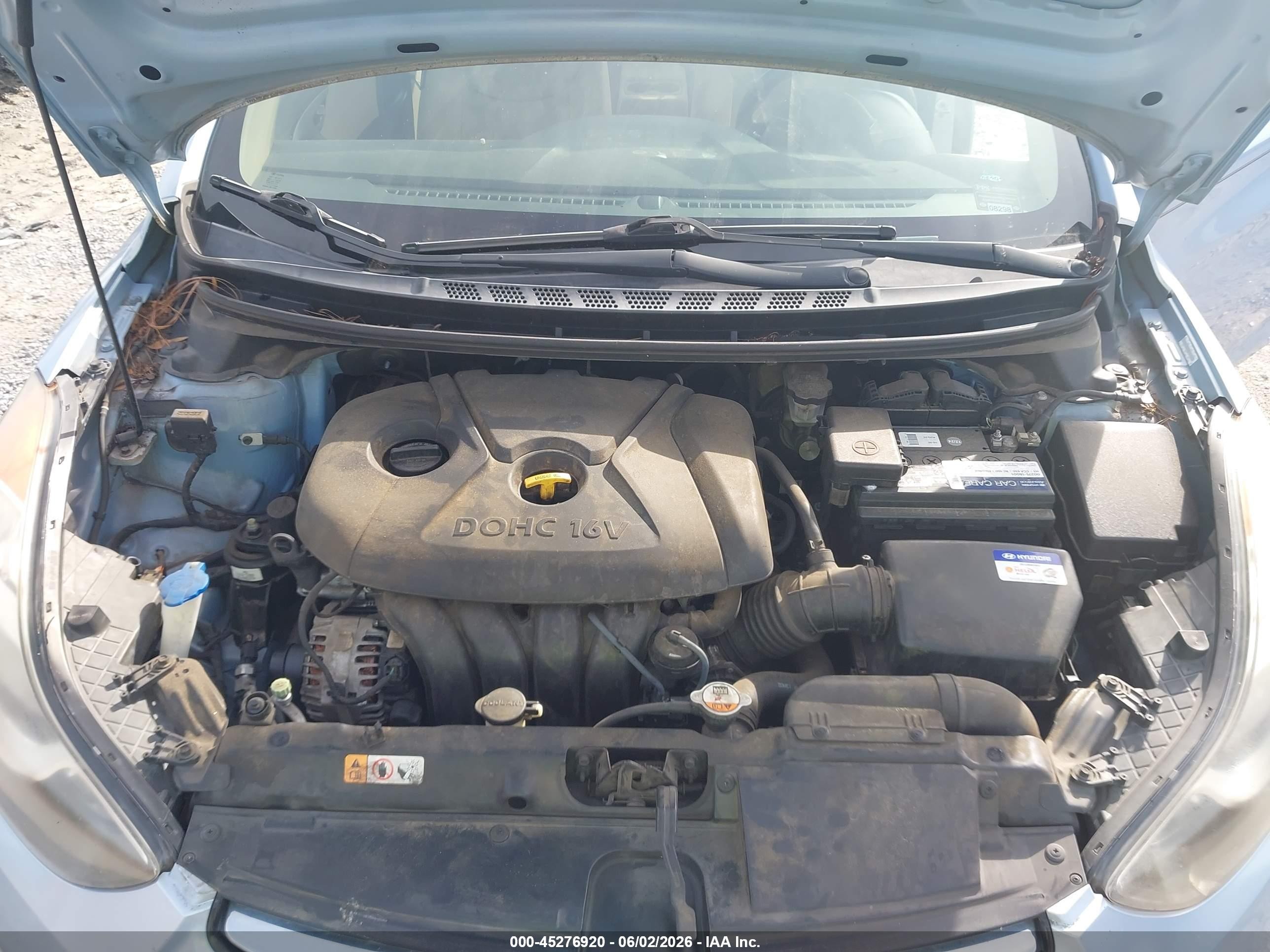 2012 Hyundai Elantra Gls (ulsan Plant) Light Blue vin: KMHDH4AE2CU419665