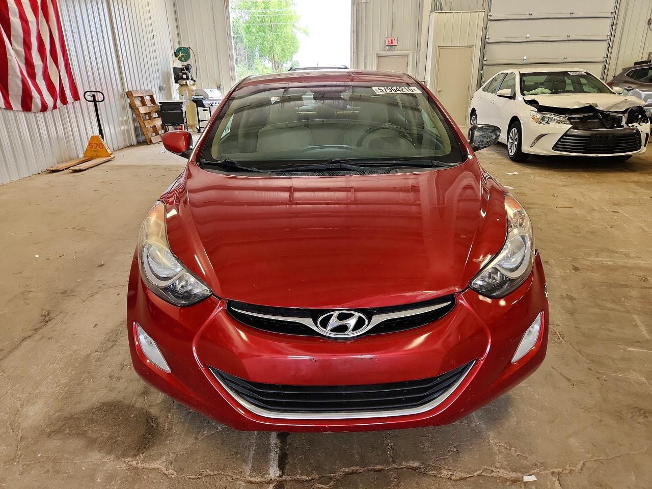 2012 Hyundai Elantra Gls Red vin: KMHDH4AE2CU420282