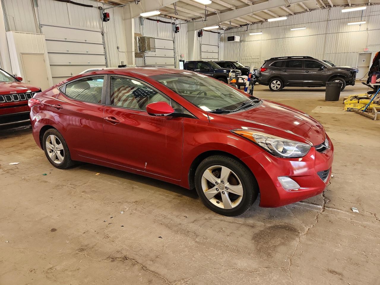 2012 Hyundai Elantra Gls Red vin: KMHDH4AE2CU420282