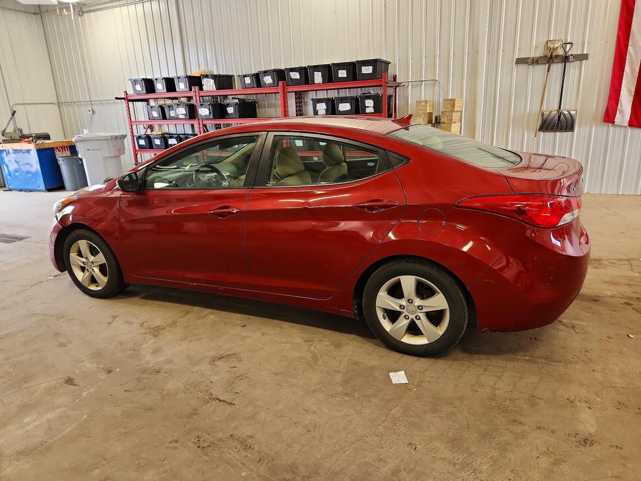 2012 Hyundai Elantra Gls Red vin: KMHDH4AE2CU420282