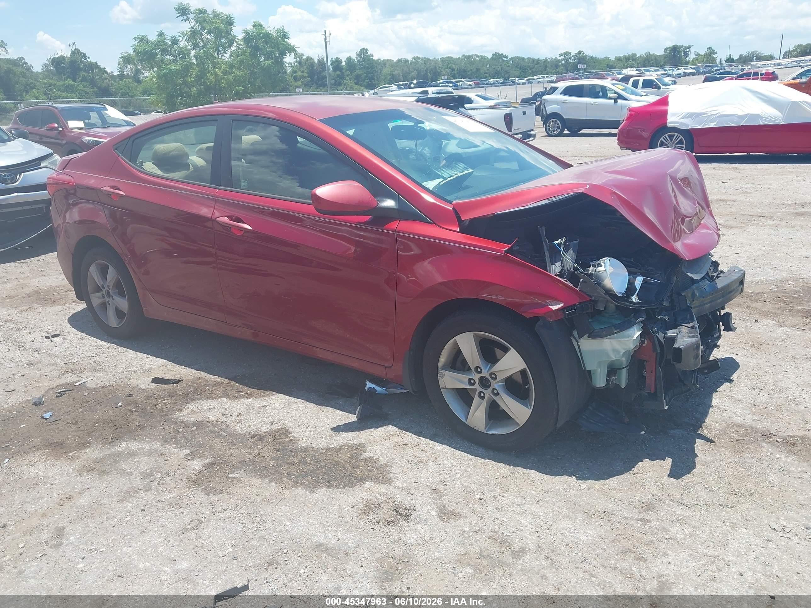 2012 Hyundai Elantra Gls (ulsan Plant) Red vin: KMHDH4AE2CU437194
