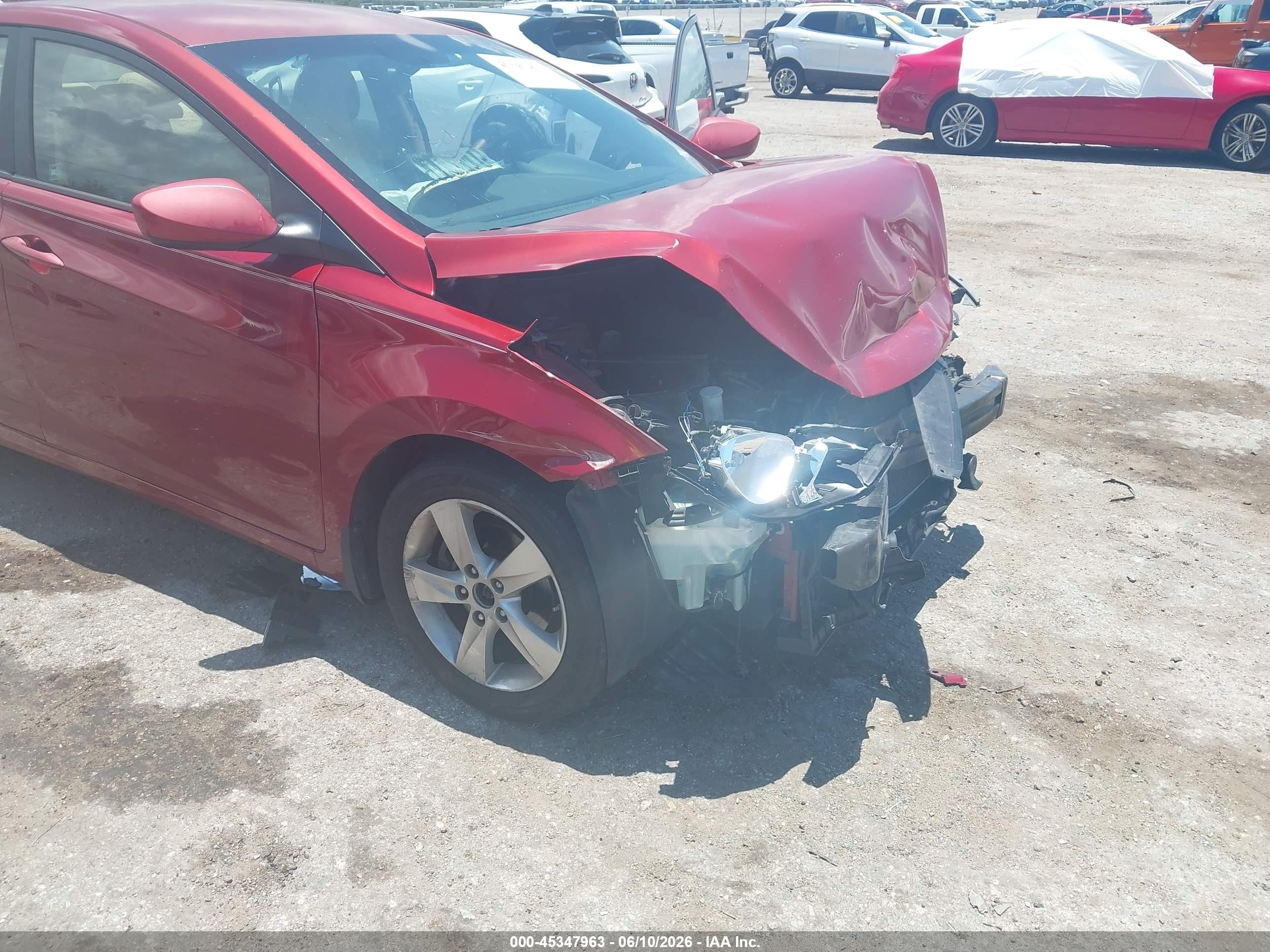 2012 Hyundai Elantra Gls (ulsan Plant) Red vin: KMHDH4AE2CU437194