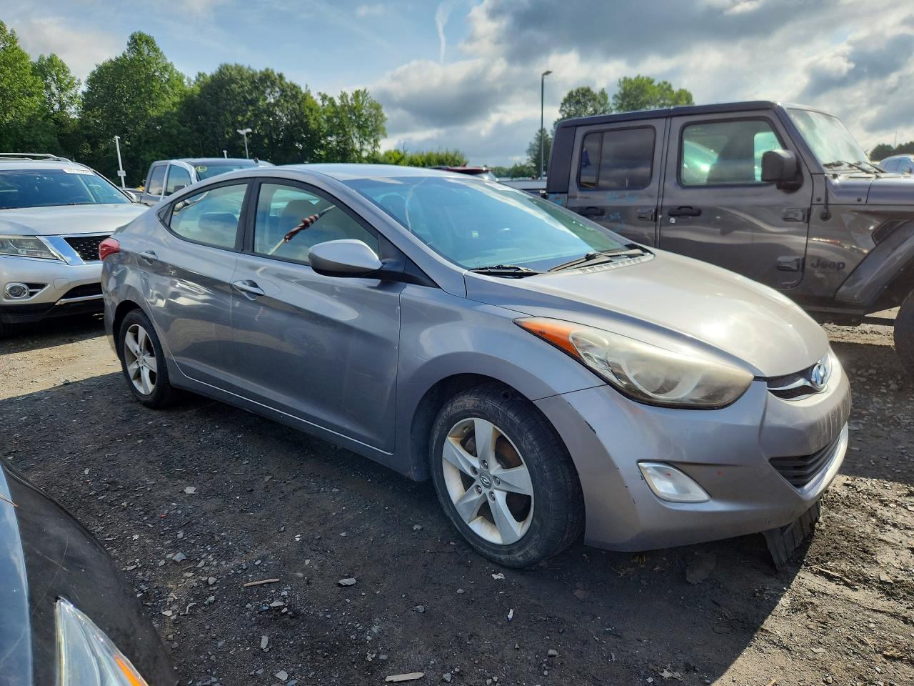 2012 Hyundai Elantra Gls Gray vin: KMHDH4AE2CU455761