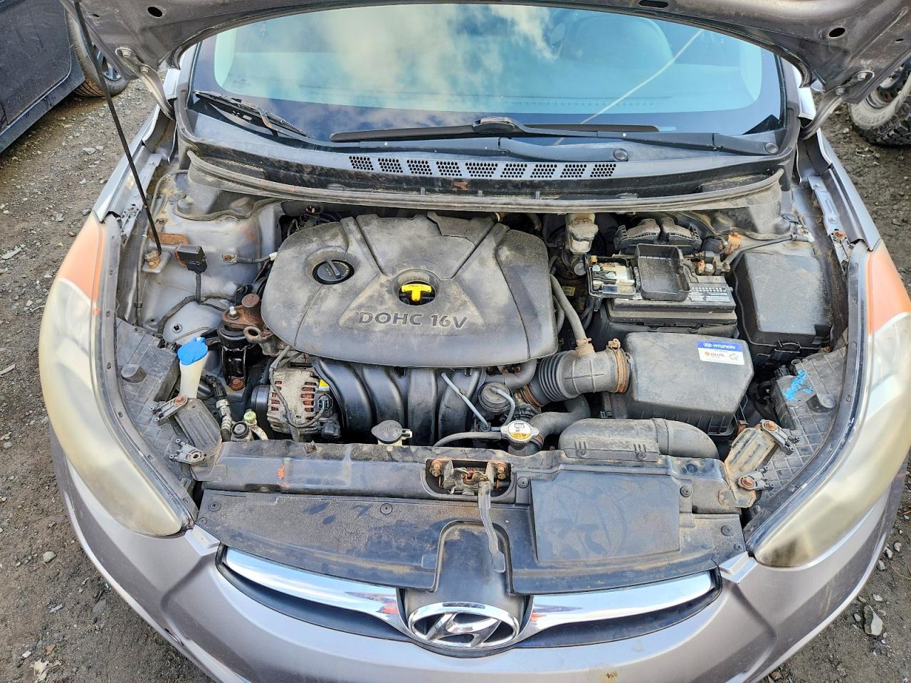 2012 Hyundai Elantra Gls Gray vin: KMHDH4AE2CU455761