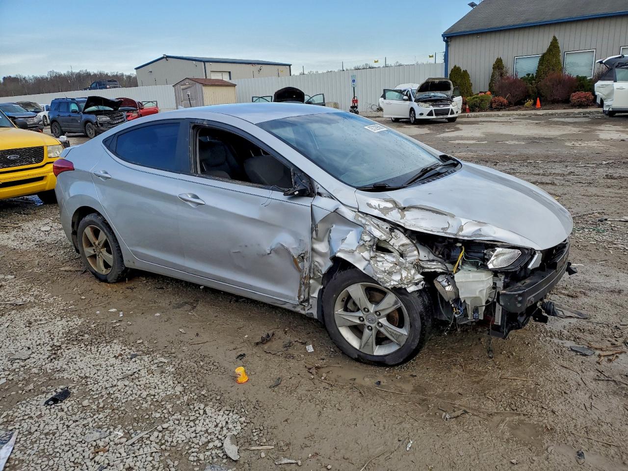 2012 Hyundai Elantra Gls Silver vin: KMHDH4AE2CU460569