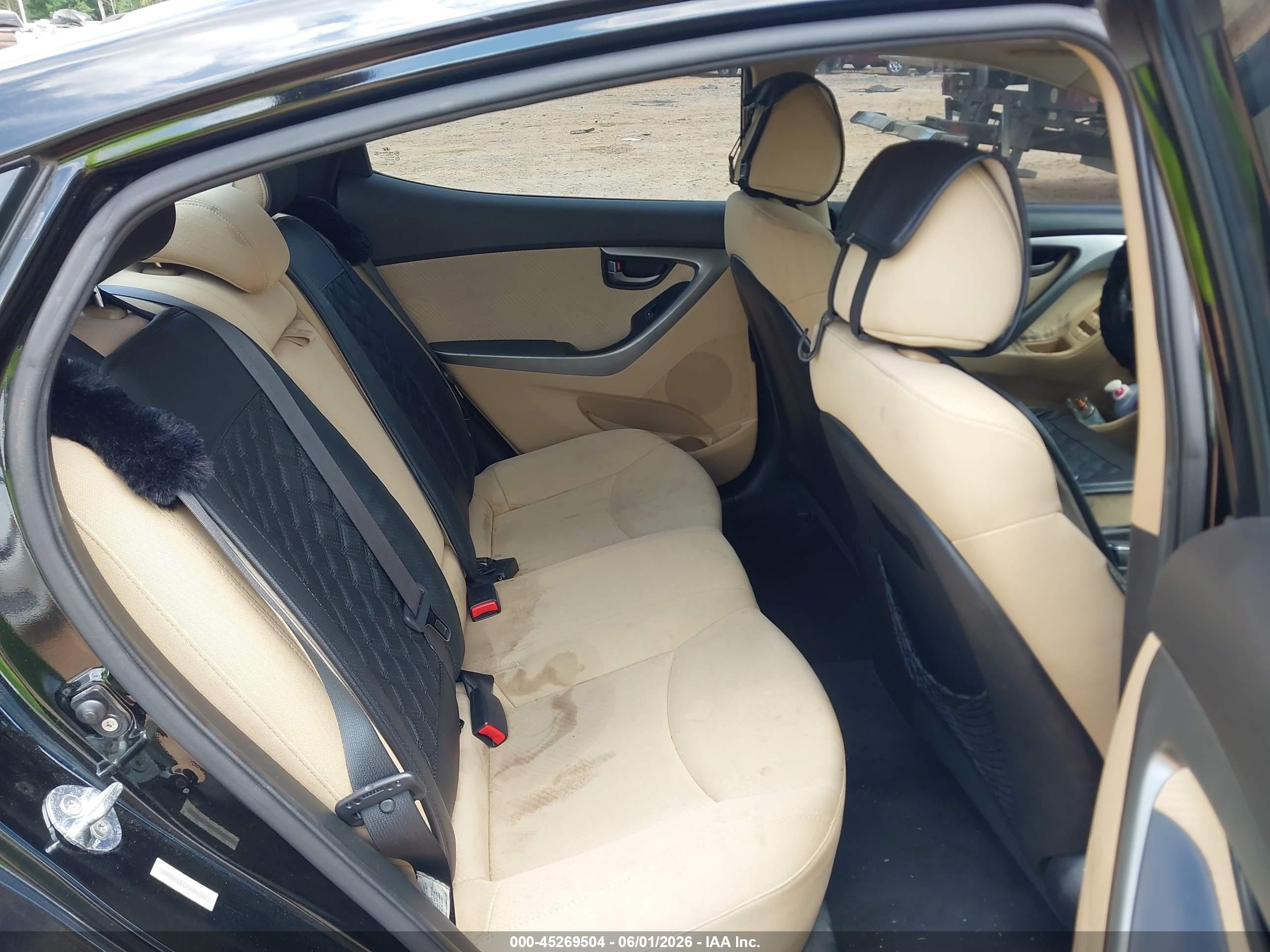 2012 Hyundai Elantra Gls (ulsan Plant) Black vin: KMHDH4AE2CU460622