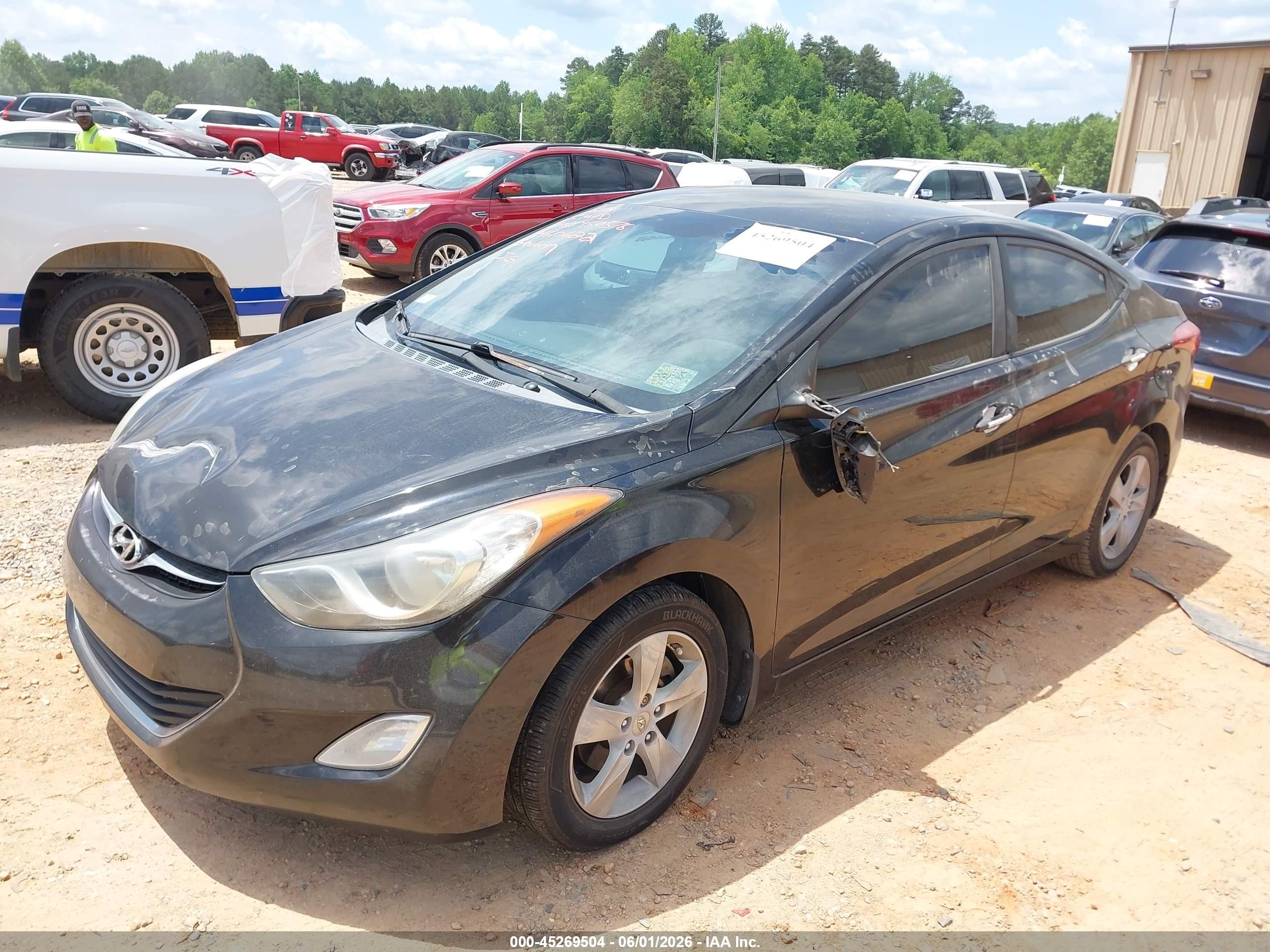2012 Hyundai Elantra Gls (ulsan Plant) Black vin: KMHDH4AE2CU460622