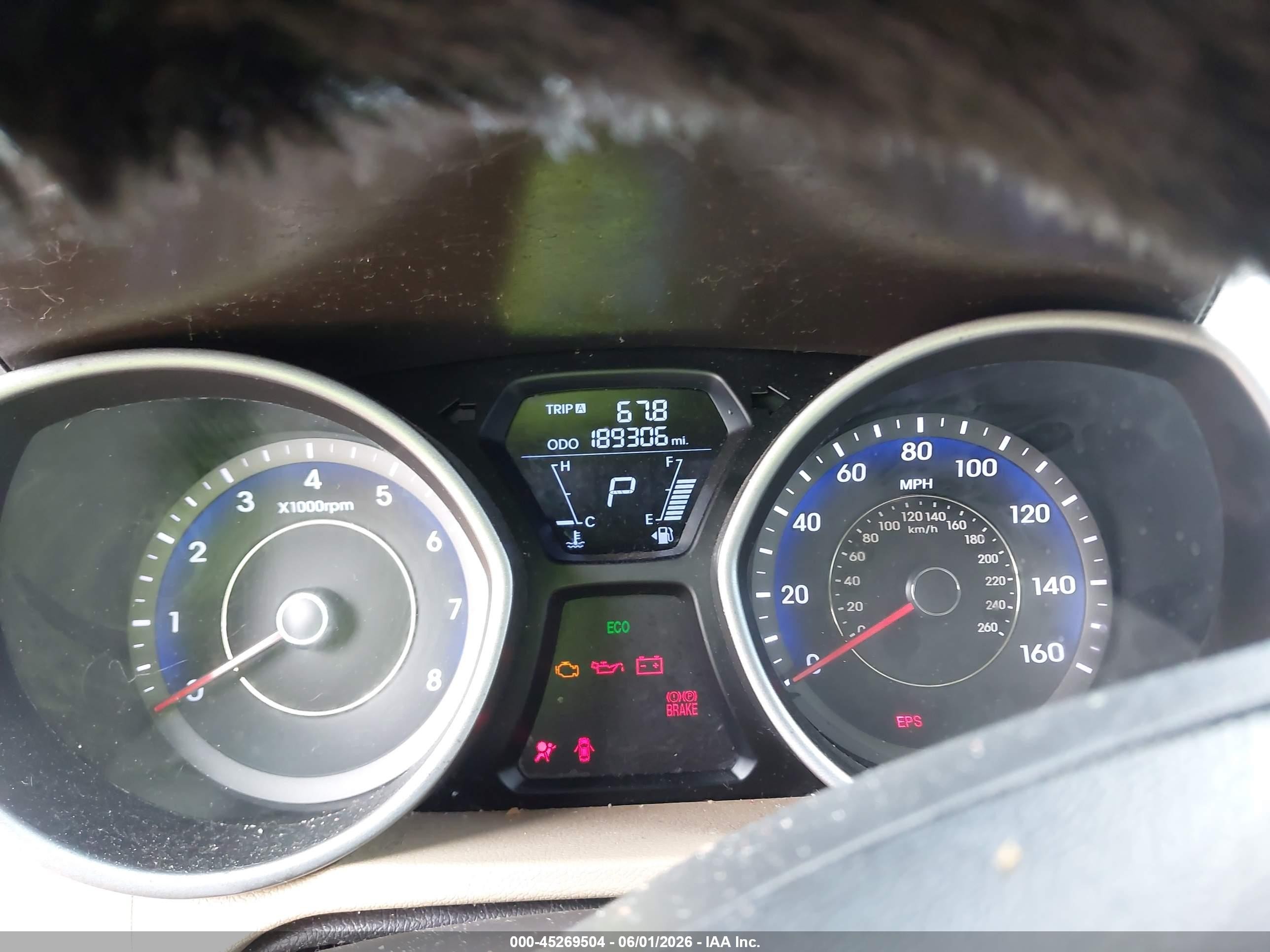 2012 Hyundai Elantra Gls (ulsan Plant) Black vin: KMHDH4AE2CU460622