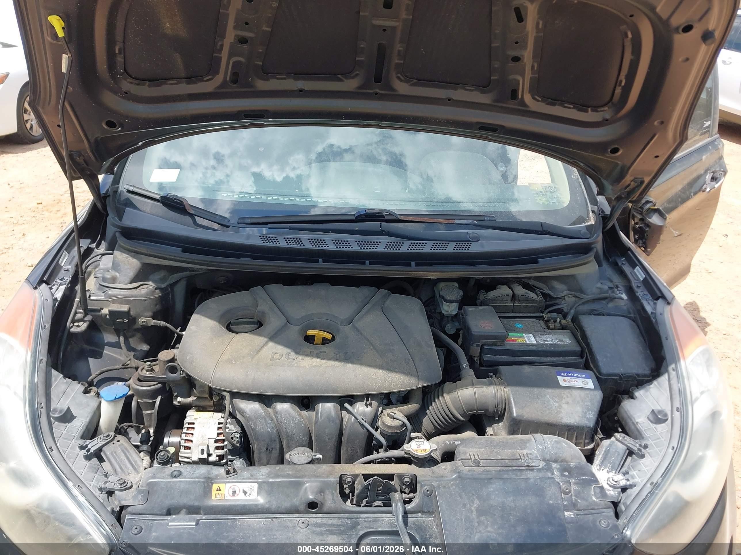 2012 Hyundai Elantra Gls (ulsan Plant) Black vin: KMHDH4AE2CU460622
