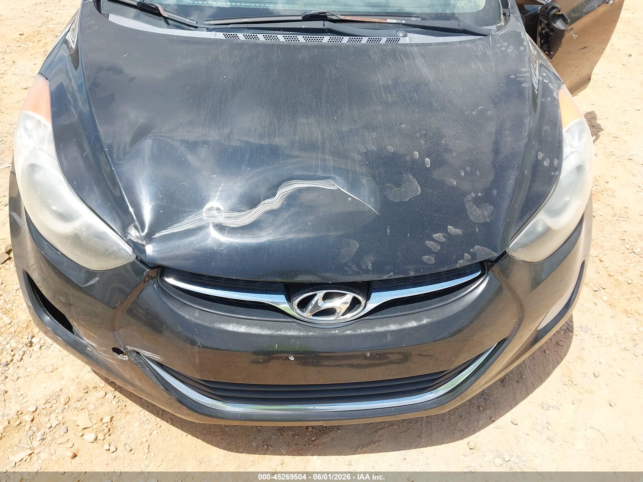 2012 Hyundai Elantra Gls (ulsan Plant) Black vin: KMHDH4AE2CU460622