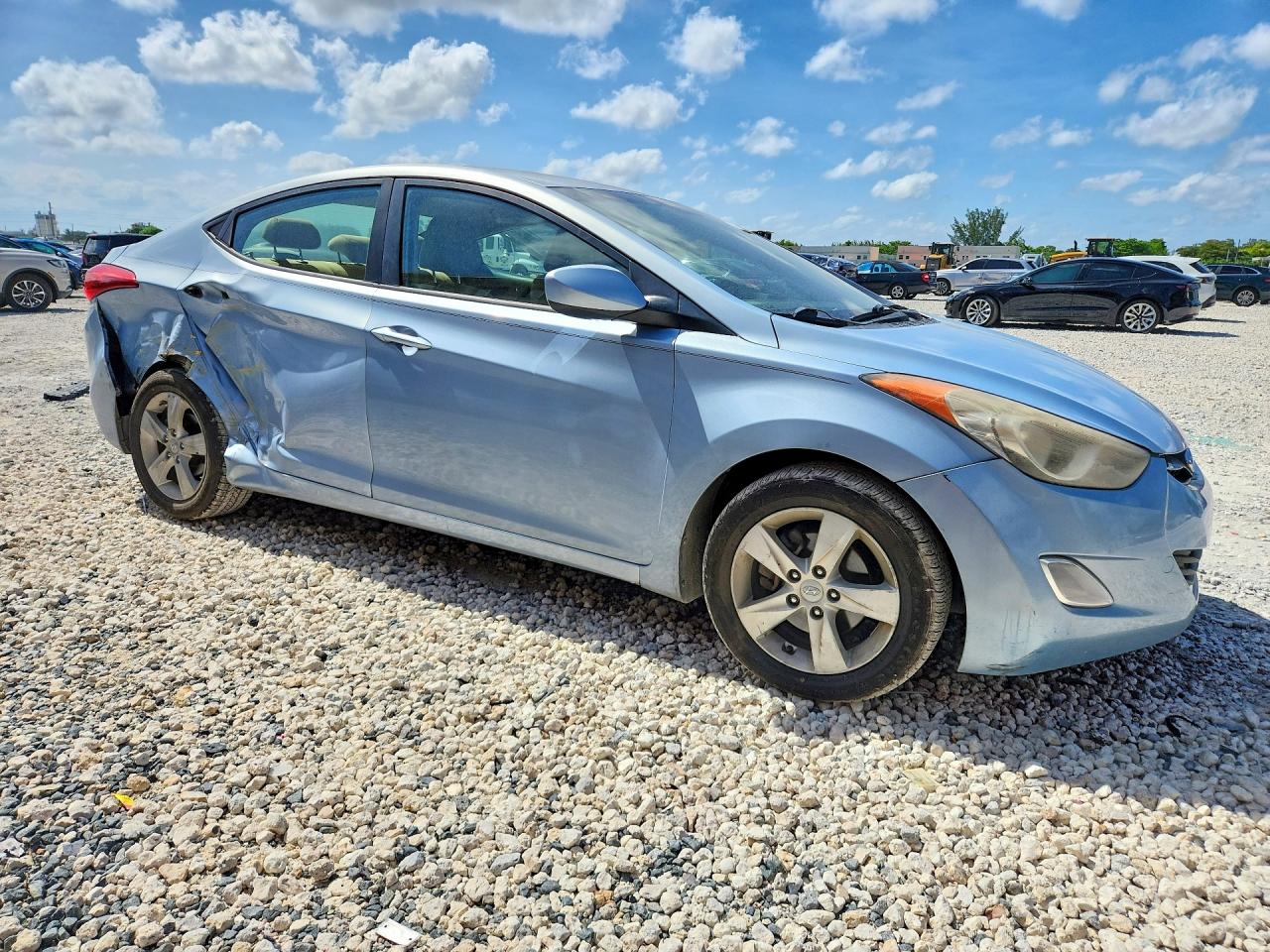 2012 Hyundai Elantra Gls Blue vin: KMHDH4AE2CU469496
